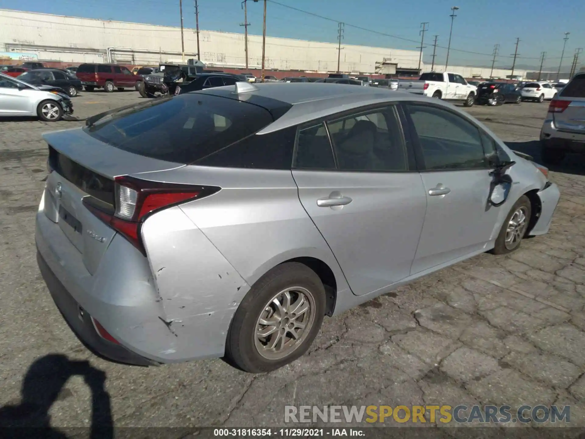 4 Photograph of a damaged car JTDKARFU8L3113816 TOYOTA PRIUS 2020