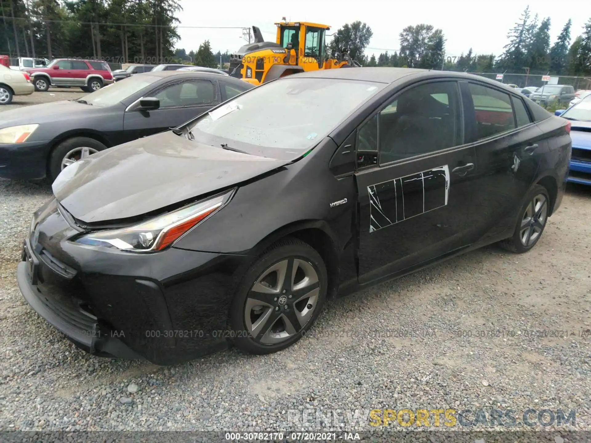 2 Photograph of a damaged car JTDKARFU8L3115856 TOYOTA PRIUS 2020