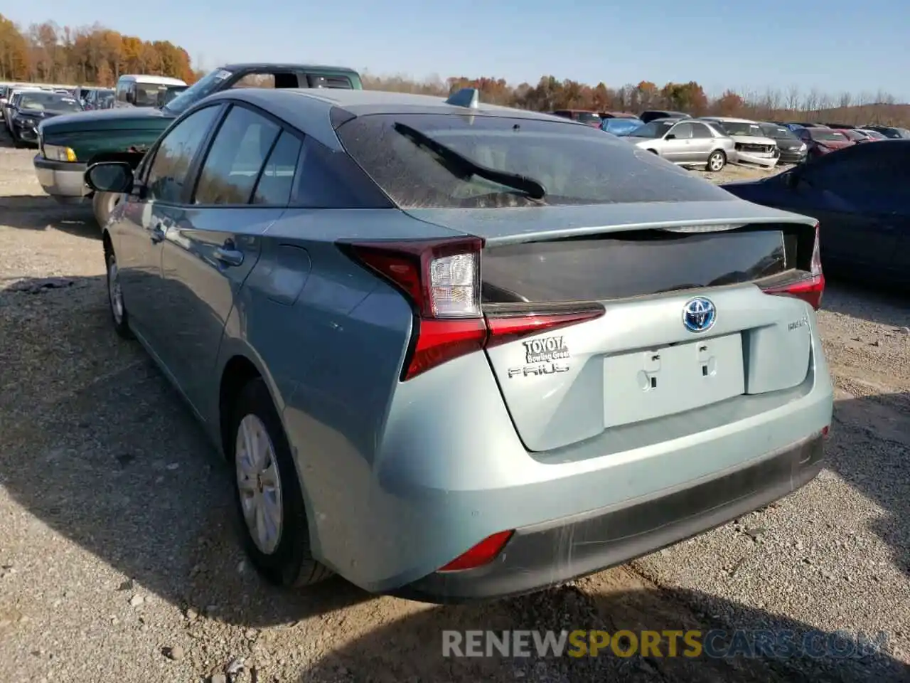 3 Photograph of a damaged car JTDKARFU8L3116375 TOYOTA PRIUS 2020