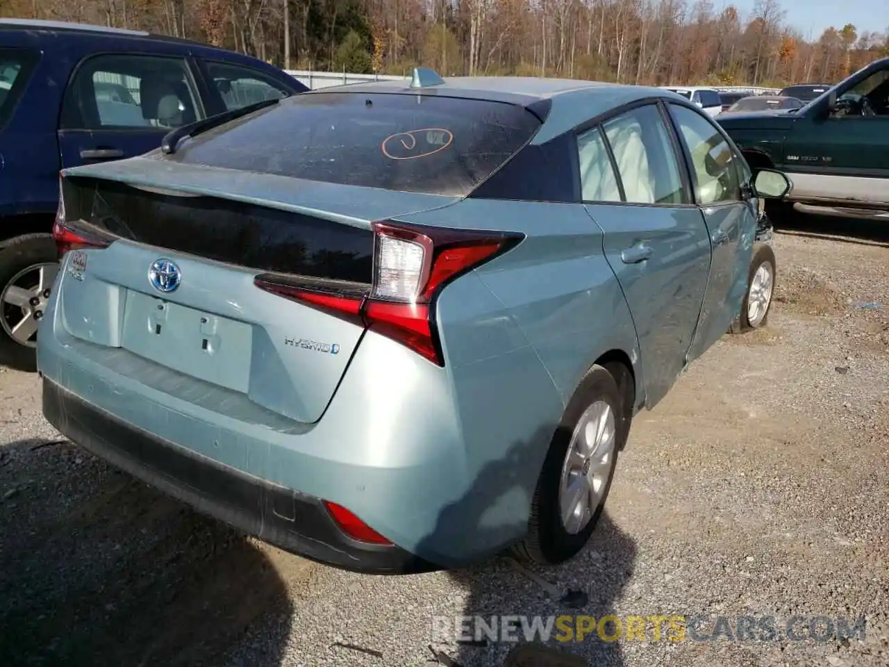 4 Photograph of a damaged car JTDKARFU8L3116375 TOYOTA PRIUS 2020