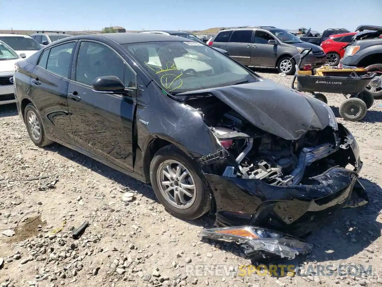 1 Photograph of a damaged car JTDKARFU8L3116456 TOYOTA PRIUS 2020