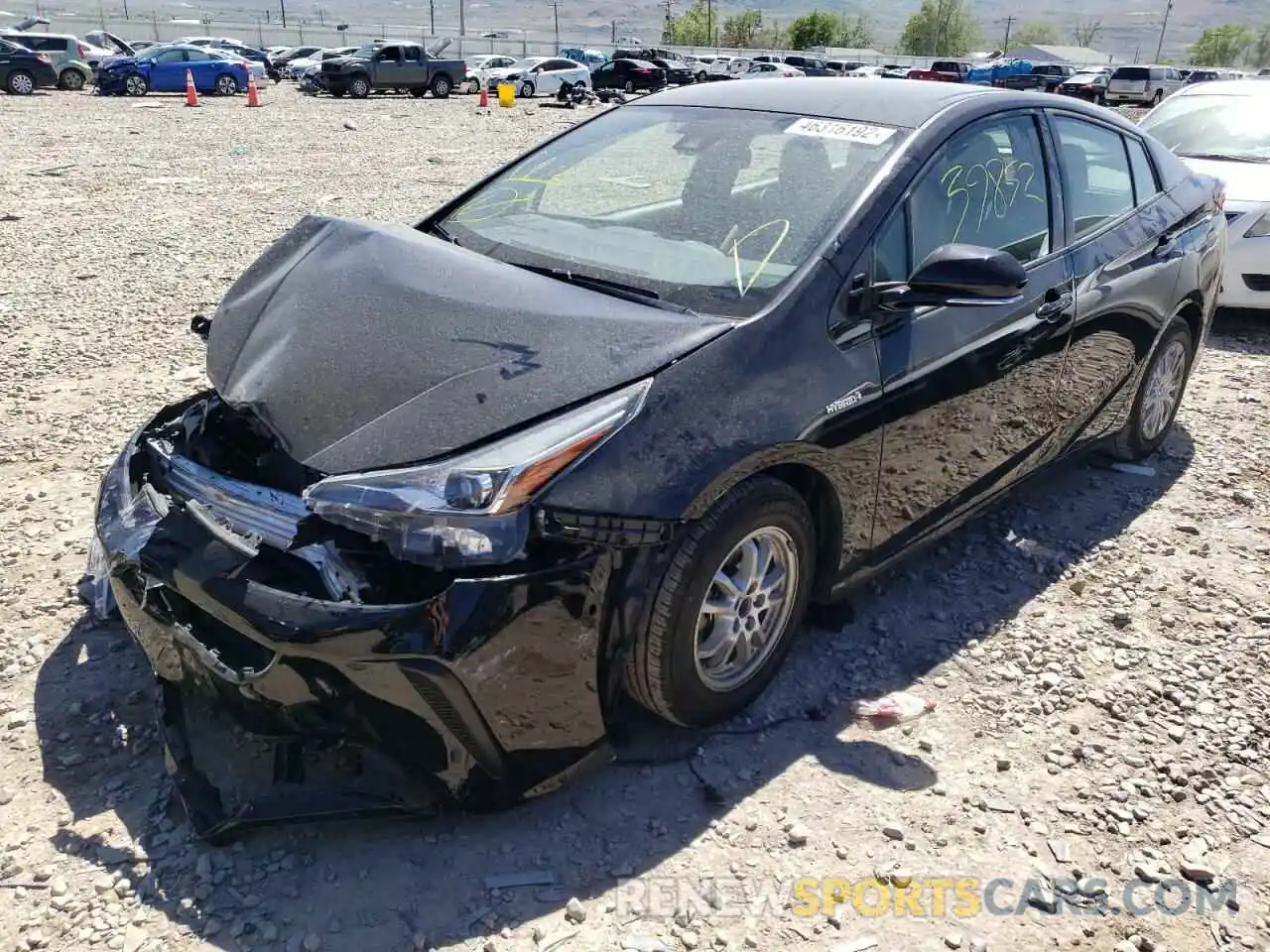 2 Photograph of a damaged car JTDKARFU8L3116456 TOYOTA PRIUS 2020