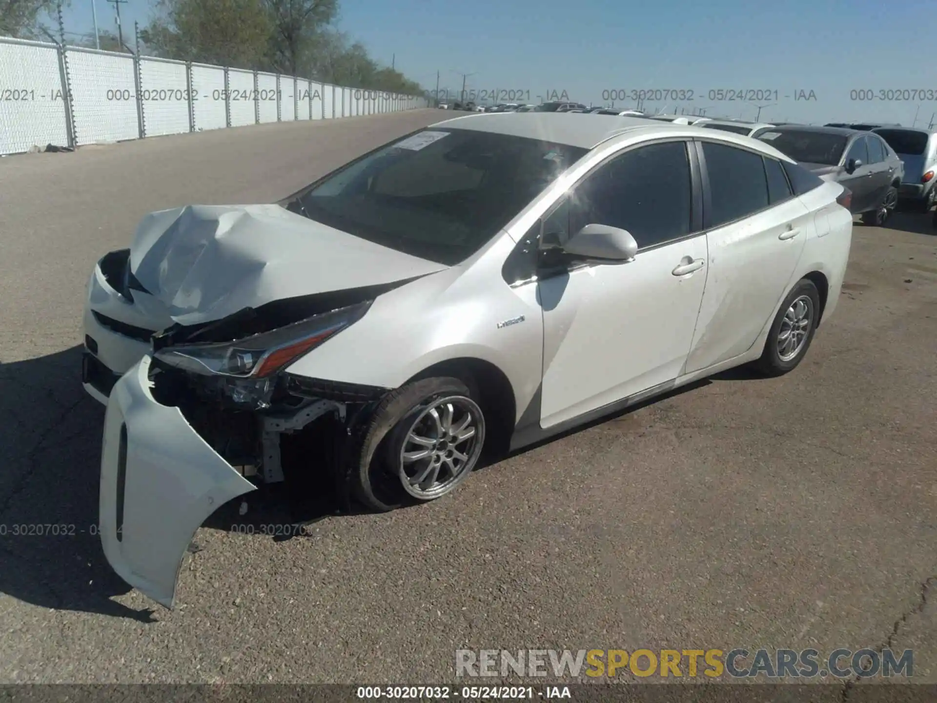 2 Photograph of a damaged car JTDKARFU8L3119972 TOYOTA PRIUS 2020