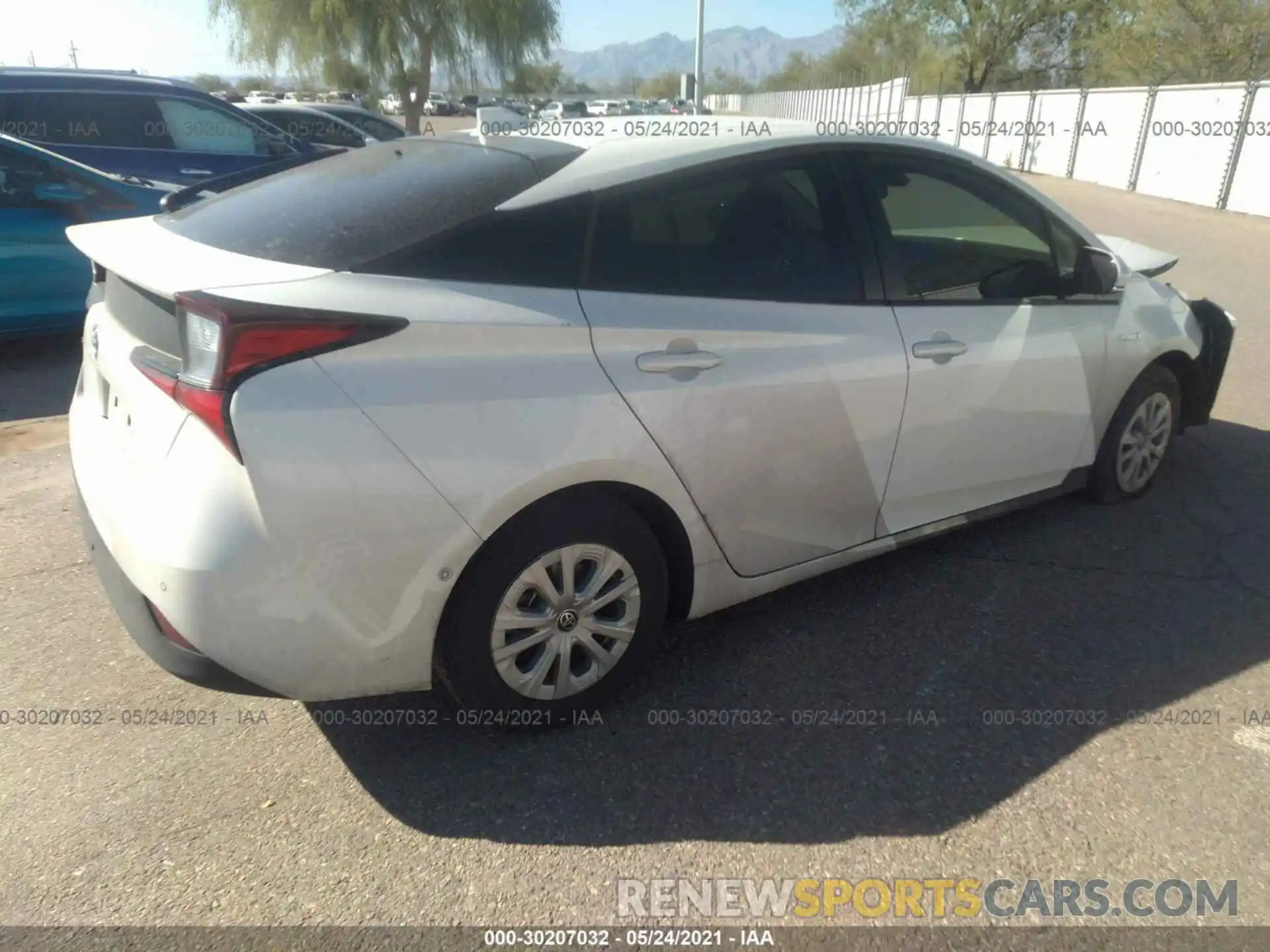 4 Photograph of a damaged car JTDKARFU8L3119972 TOYOTA PRIUS 2020