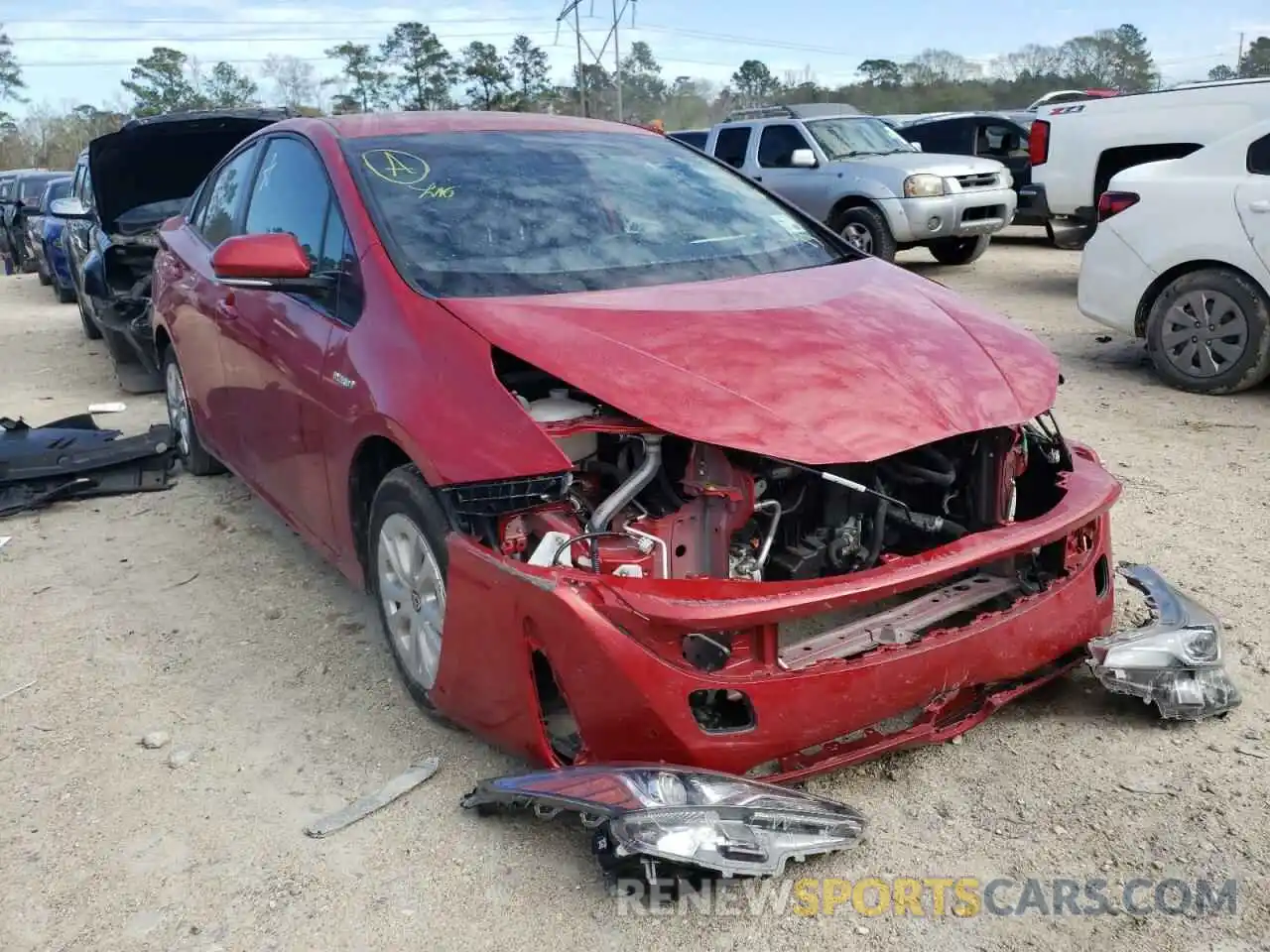 1 Photograph of a damaged car JTDKARFU8L3120040 TOYOTA PRIUS 2020