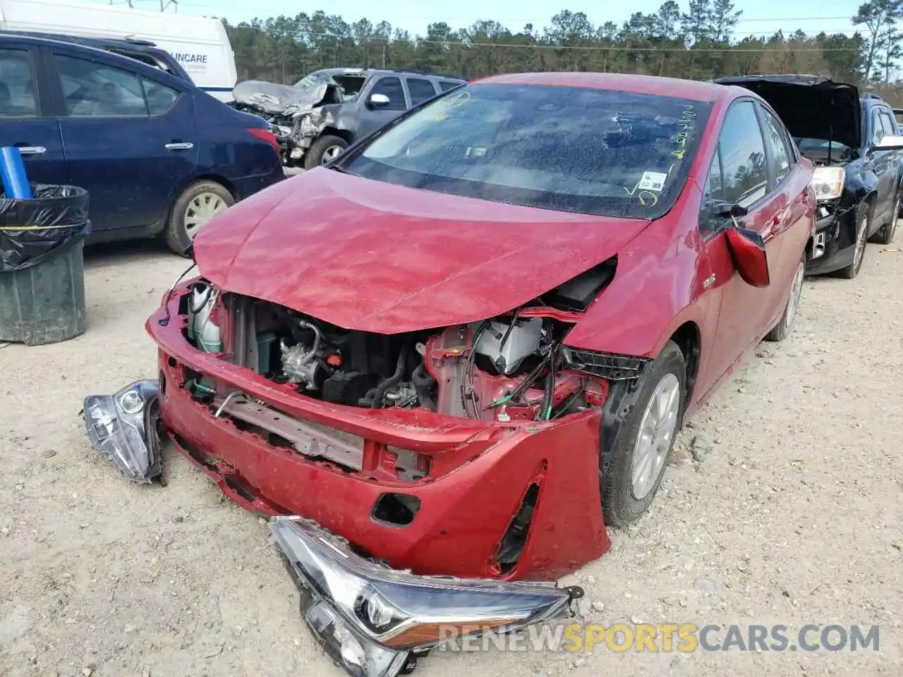 2 Photograph of a damaged car JTDKARFU8L3120040 TOYOTA PRIUS 2020