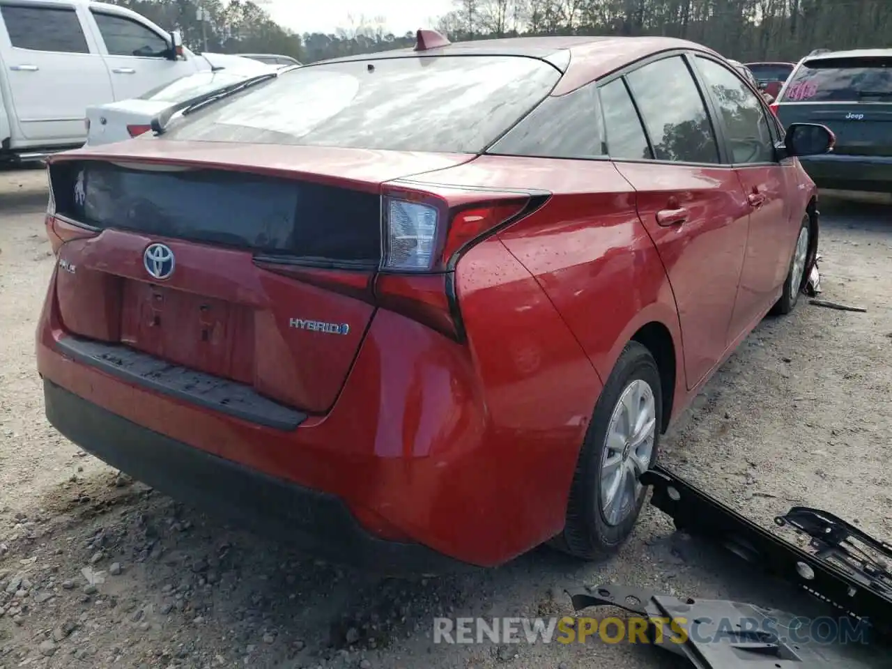 4 Photograph of a damaged car JTDKARFU8L3120040 TOYOTA PRIUS 2020