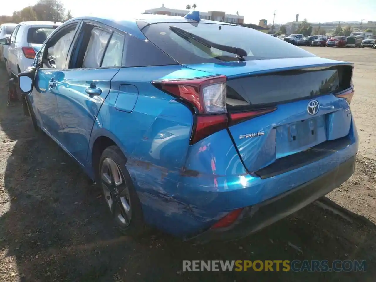 3 Photograph of a damaged car JTDKARFU8L3123858 TOYOTA PRIUS 2020