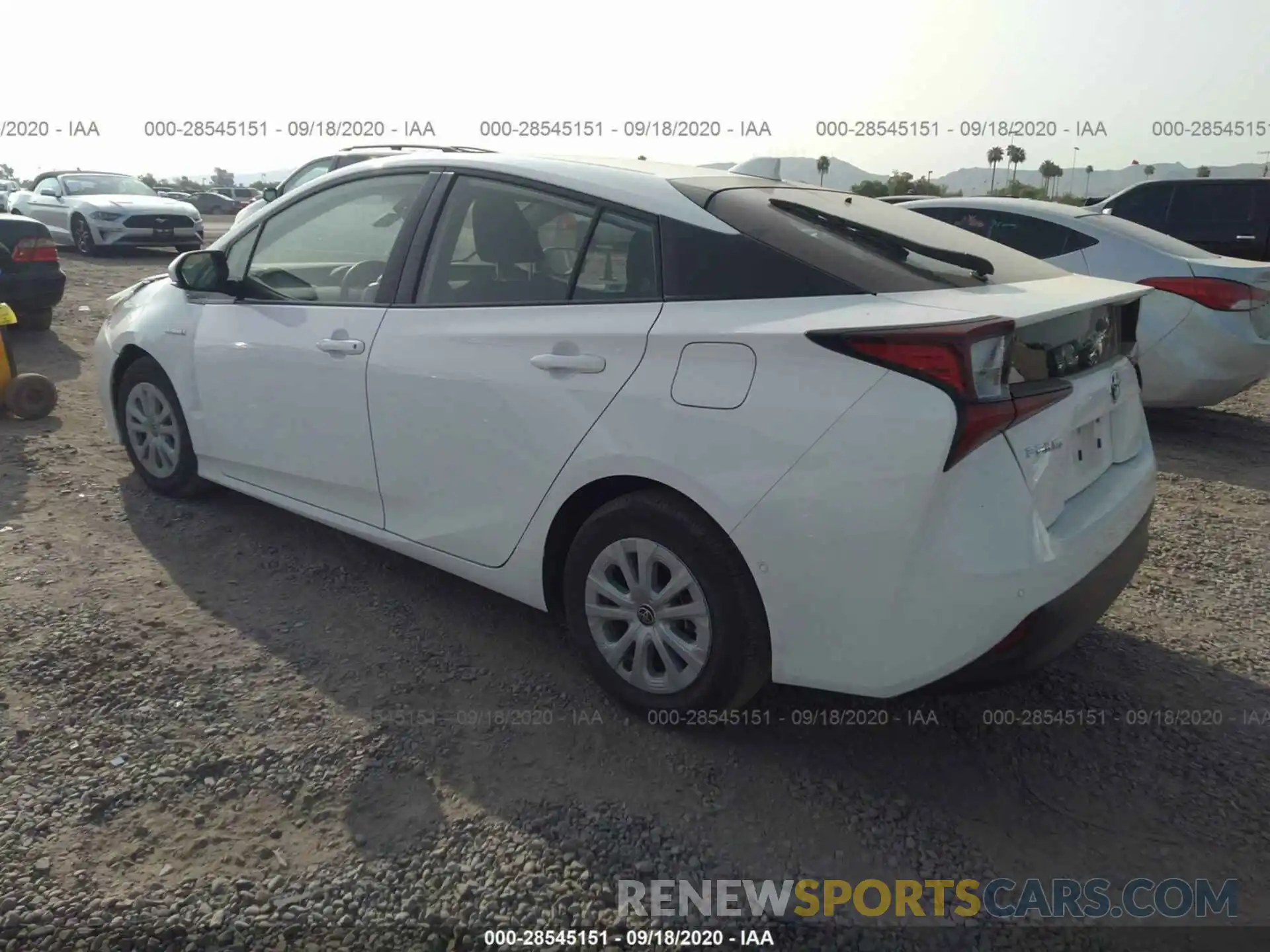 3 Photograph of a damaged car JTDKARFU9L3105823 TOYOTA PRIUS 2020