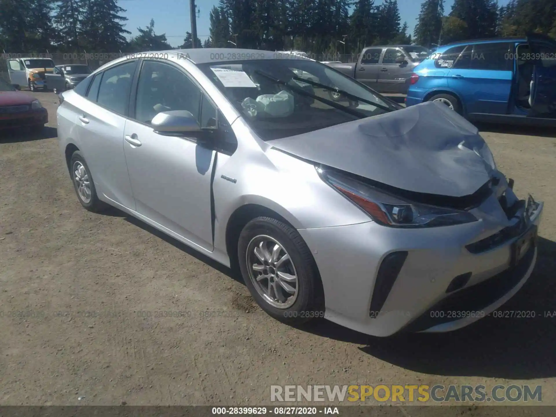 1 Photograph of a damaged car JTDKARFU9L3106308 TOYOTA PRIUS 2020