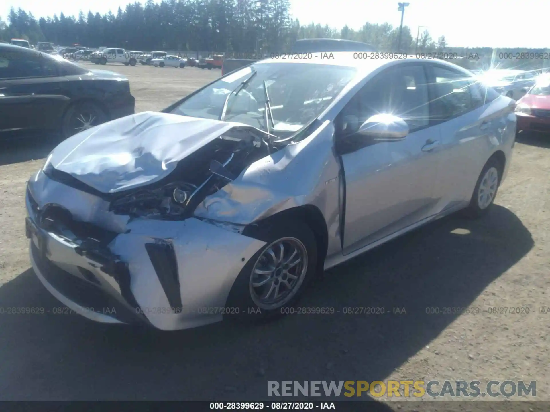 2 Photograph of a damaged car JTDKARFU9L3106308 TOYOTA PRIUS 2020