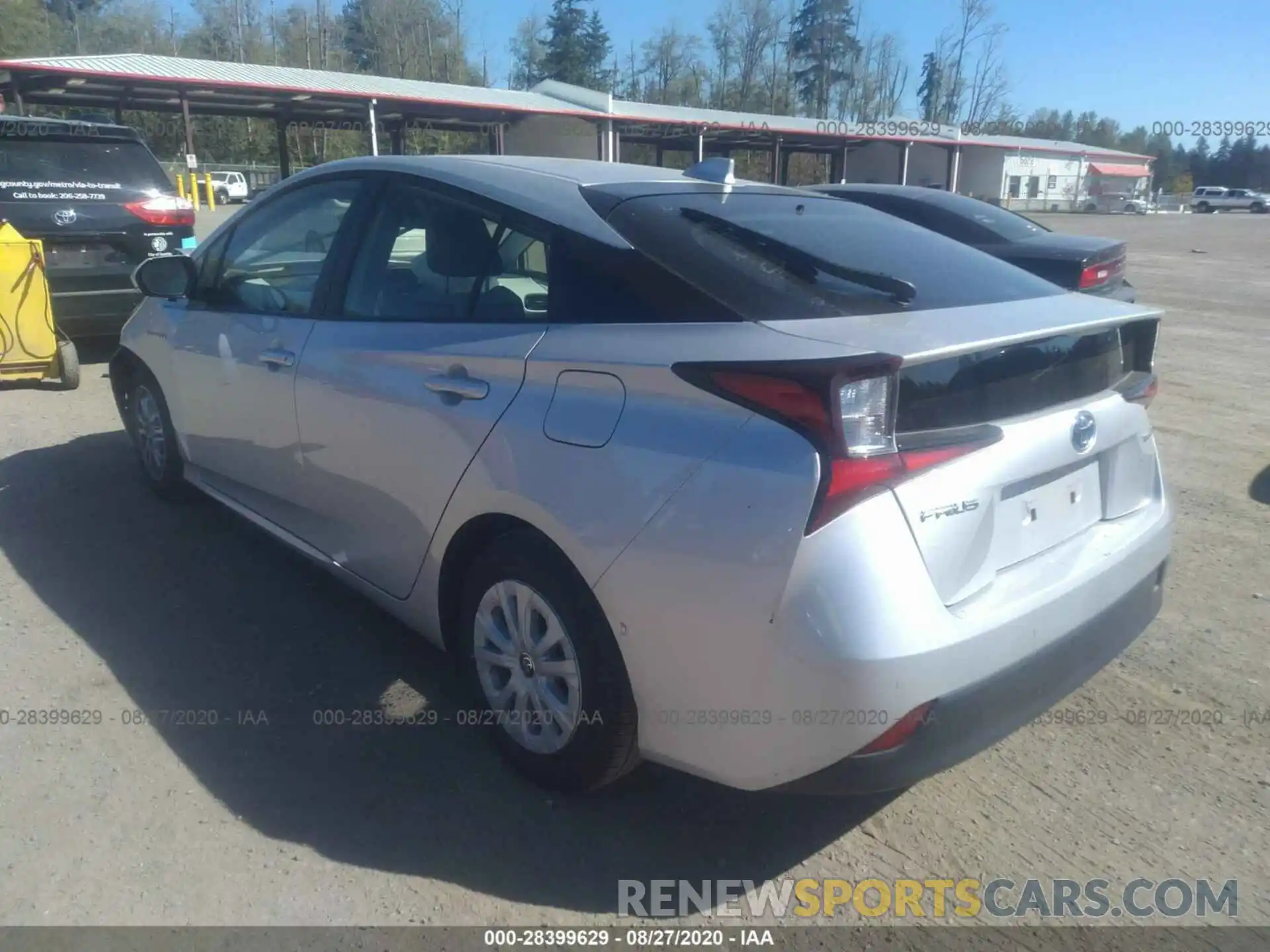 3 Photograph of a damaged car JTDKARFU9L3106308 TOYOTA PRIUS 2020