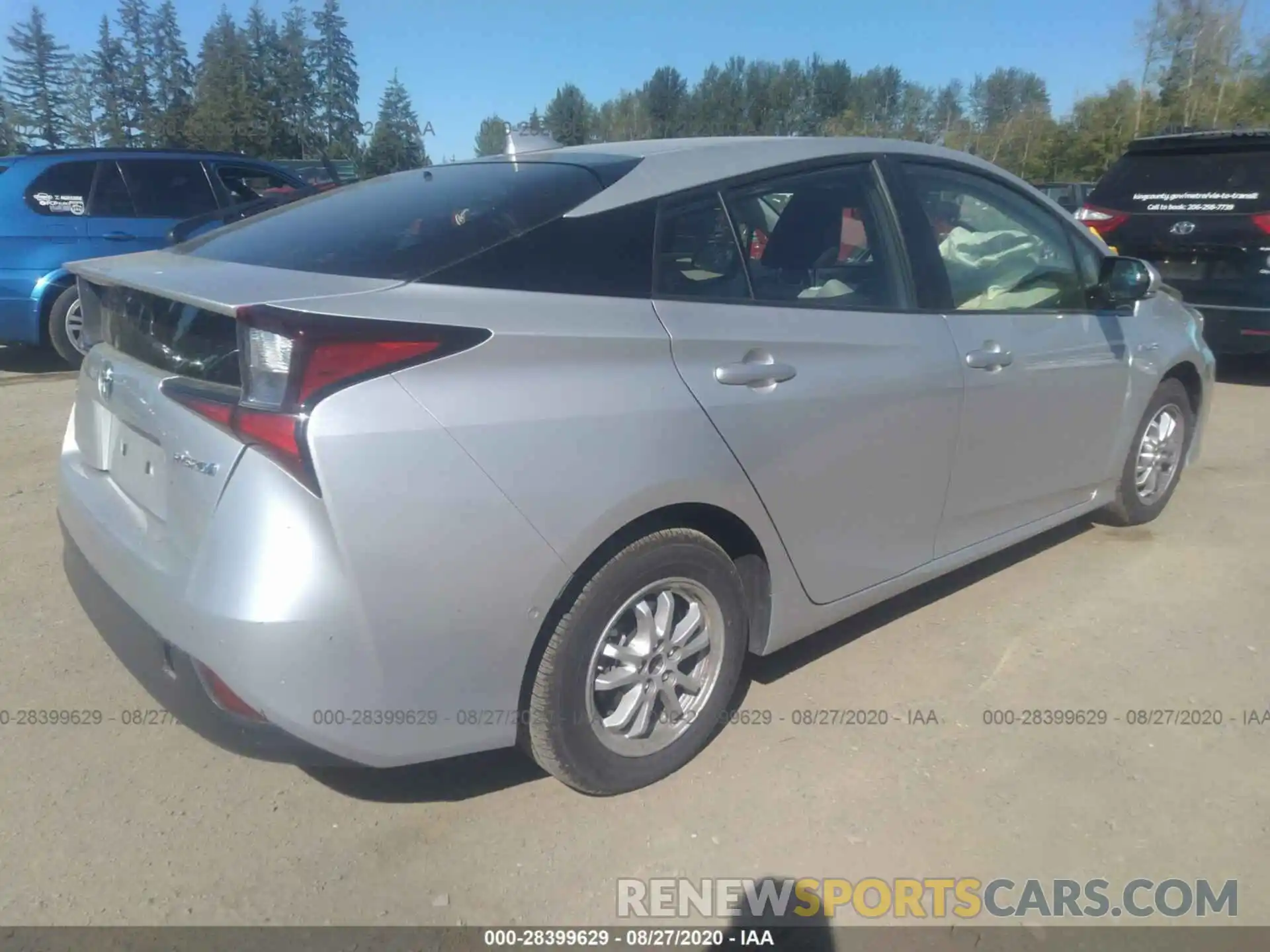 4 Photograph of a damaged car JTDKARFU9L3106308 TOYOTA PRIUS 2020