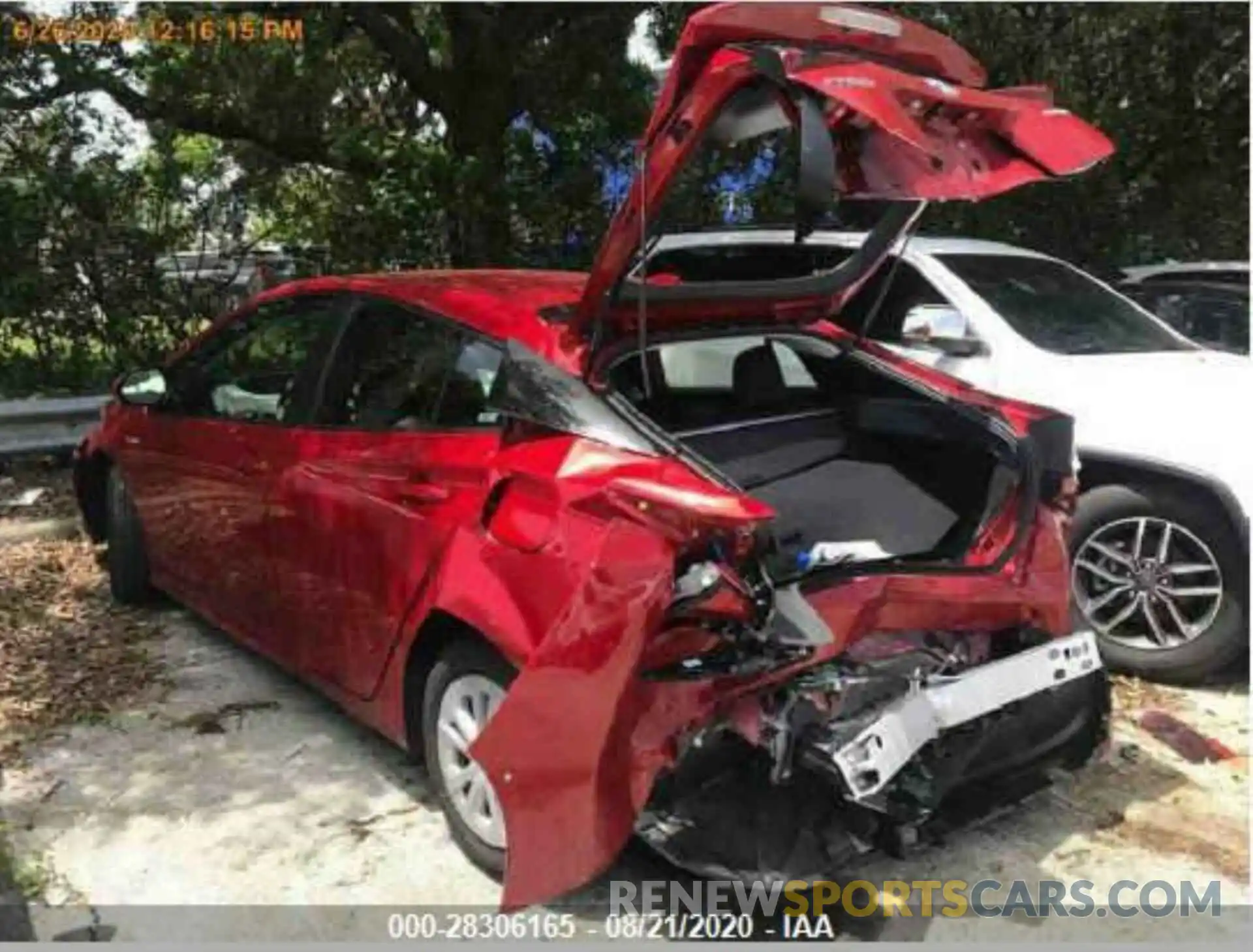 3 Photograph of a damaged car JTDKARFU9L3106924 TOYOTA PRIUS 2020