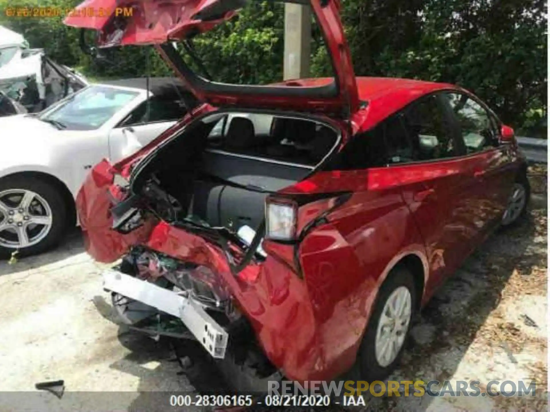 4 Фотография поврежденного автомобиля JTDKARFU9L3106924 TOYOTA PRIUS 2020
