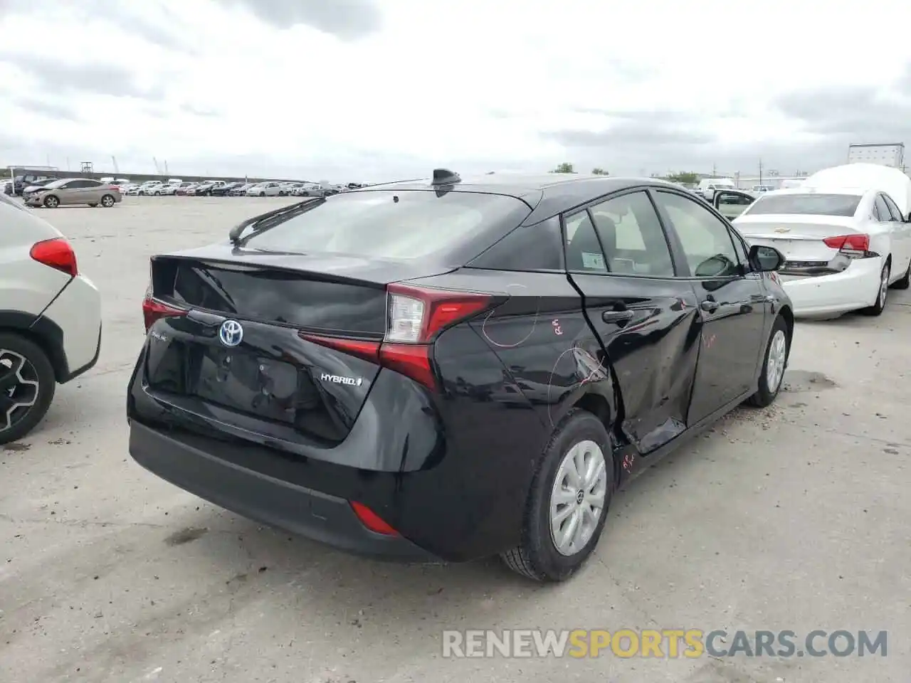 4 Photograph of a damaged car JTDKARFU9L3107037 TOYOTA PRIUS 2020