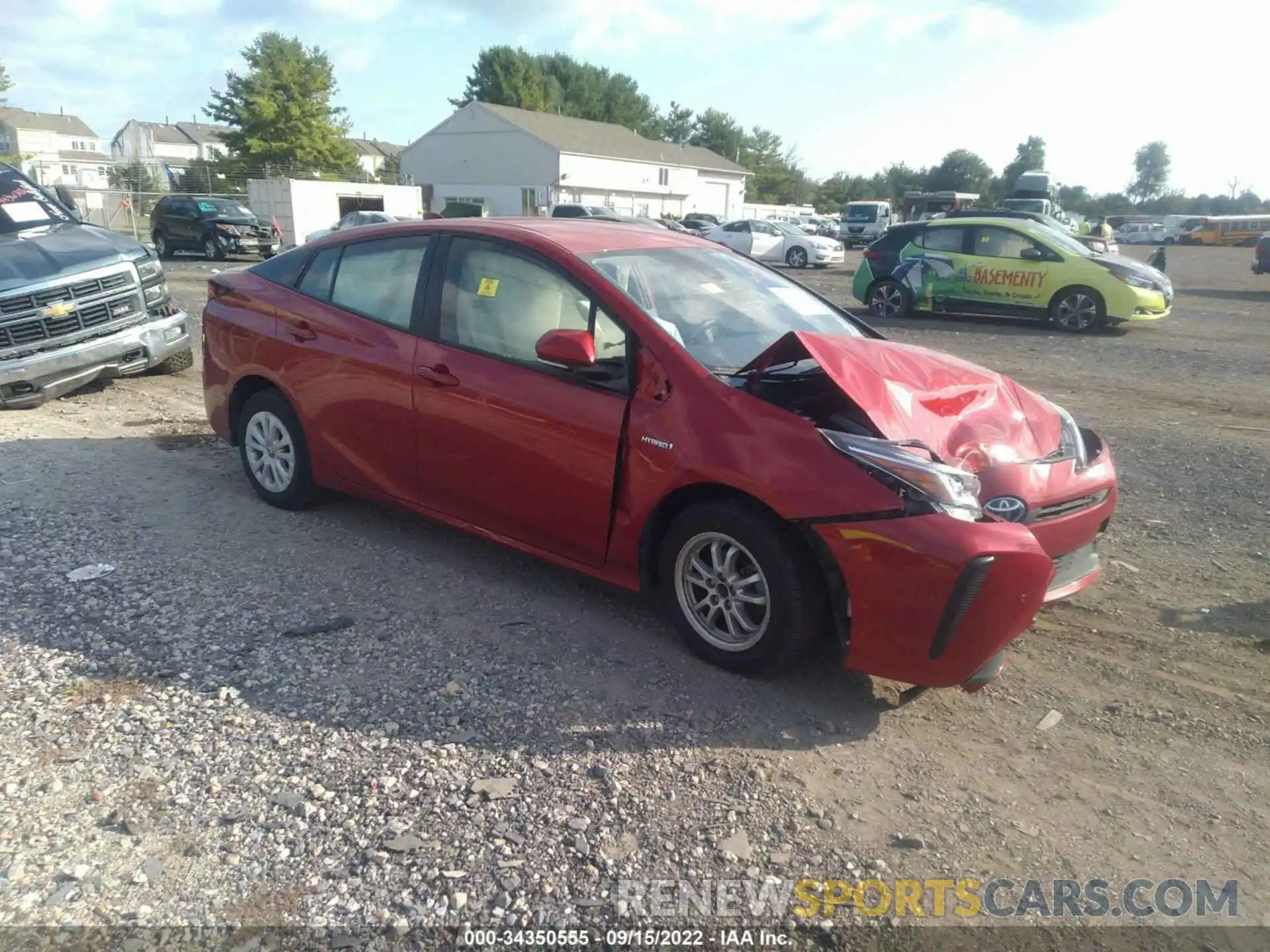 1 Photograph of a damaged car JTDKARFU9L3107104 TOYOTA PRIUS 2020