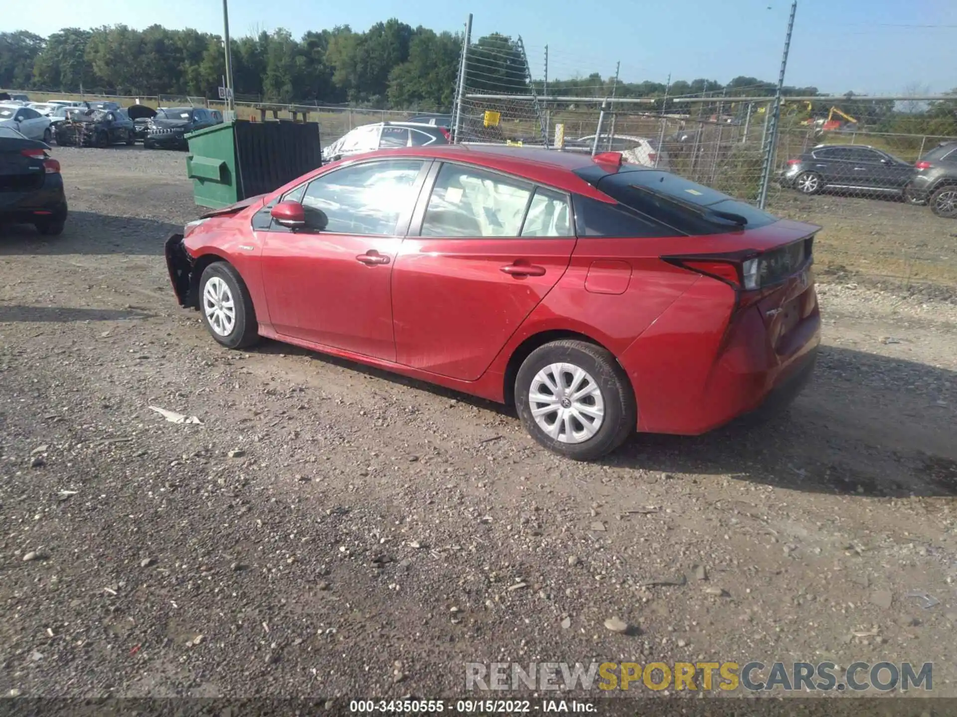 3 Photograph of a damaged car JTDKARFU9L3107104 TOYOTA PRIUS 2020