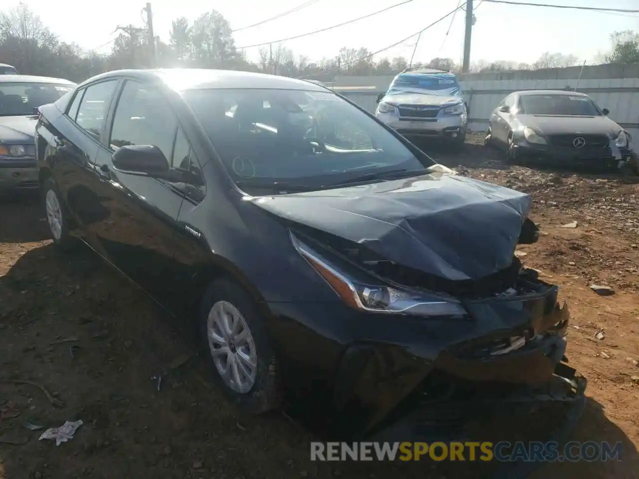 1 Photograph of a damaged car JTDKARFU9L3107202 TOYOTA PRIUS 2020