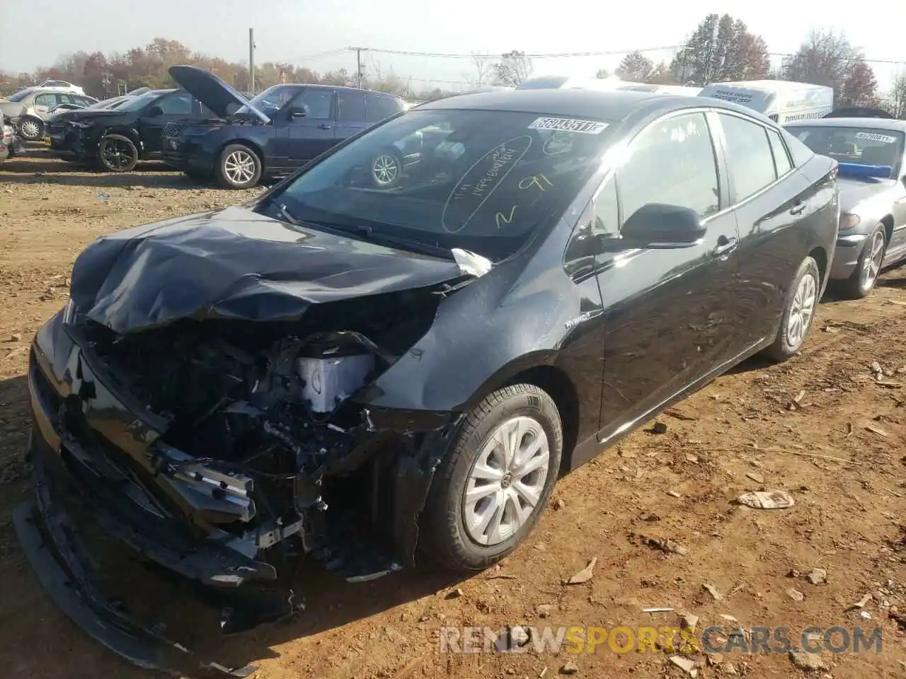 2 Photograph of a damaged car JTDKARFU9L3107202 TOYOTA PRIUS 2020