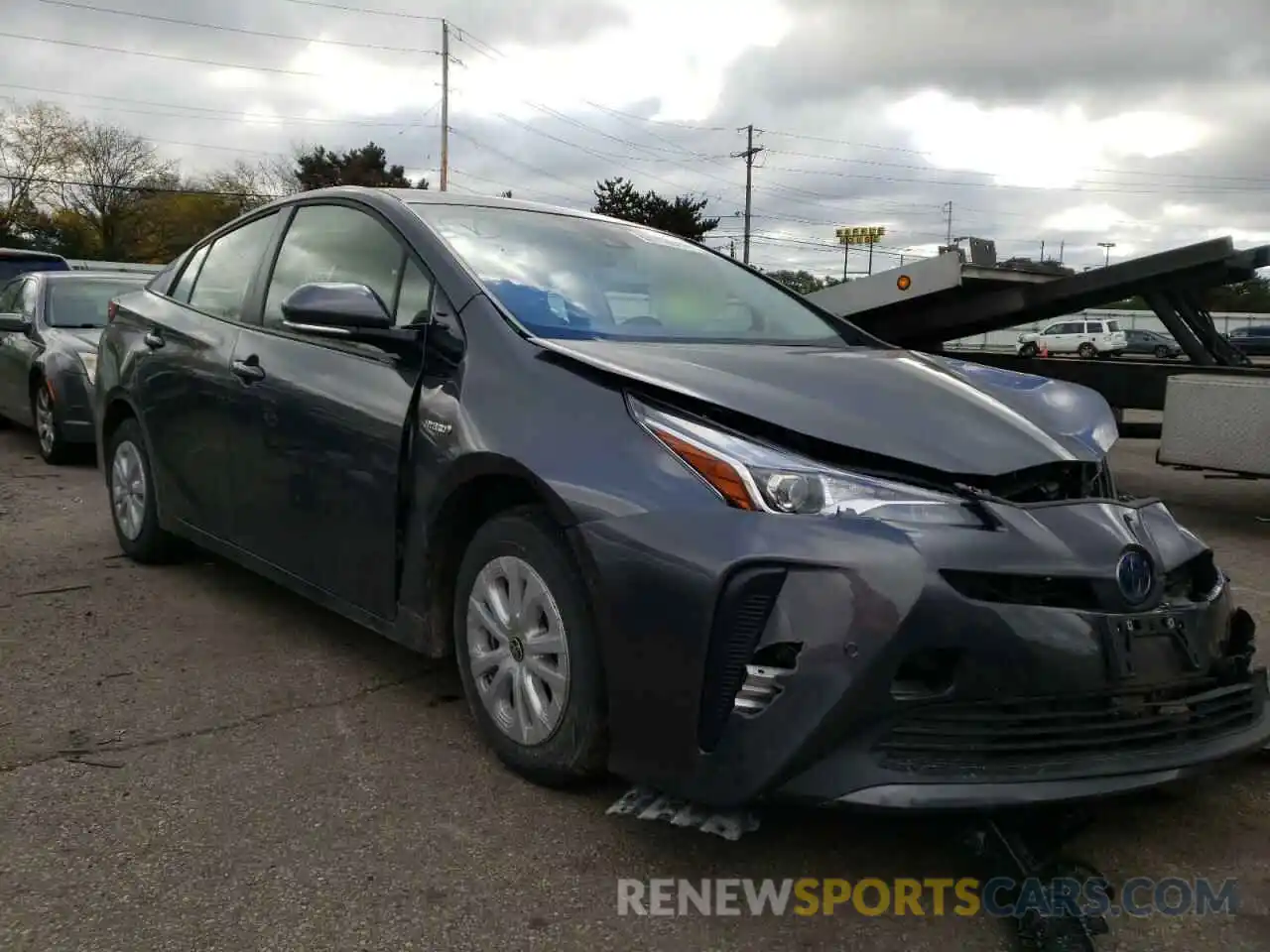 1 Photograph of a damaged car JTDKARFU9L3107376 TOYOTA PRIUS 2020