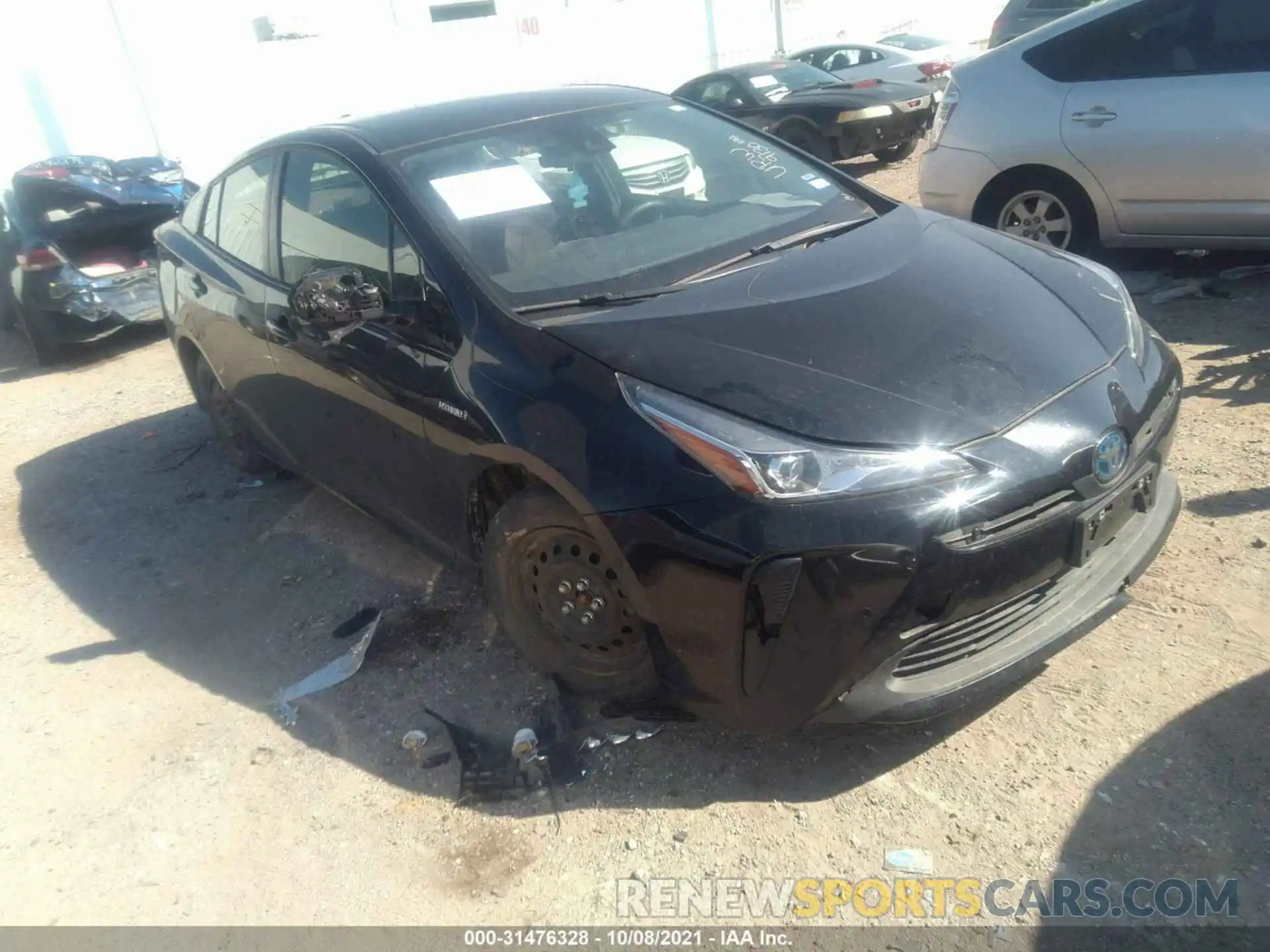 1 Photograph of a damaged car JTDKARFU9L3109919 TOYOTA PRIUS 2020