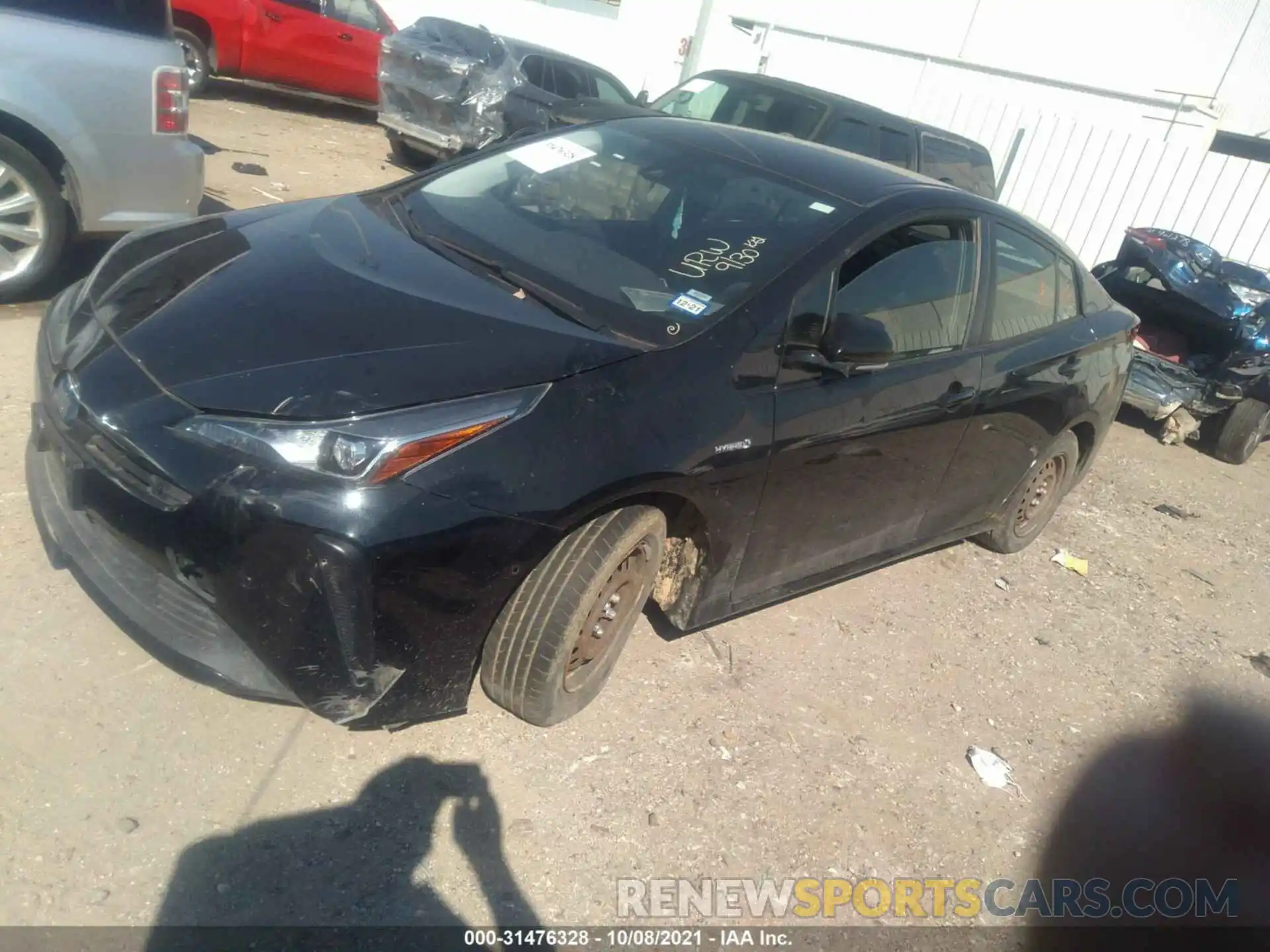 2 Photograph of a damaged car JTDKARFU9L3109919 TOYOTA PRIUS 2020