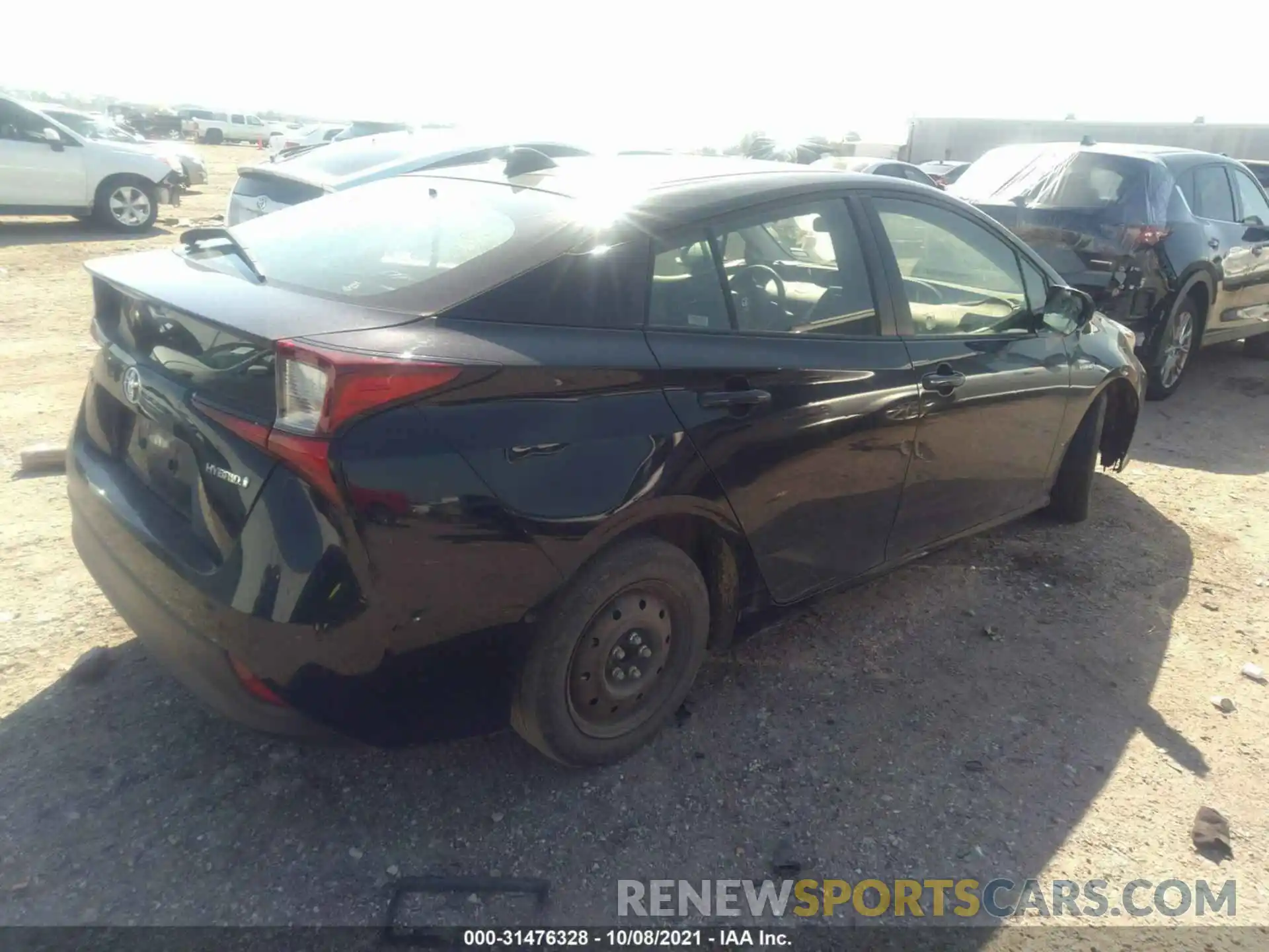 4 Фотография поврежденного автомобиля JTDKARFU9L3109919 TOYOTA PRIUS 2020