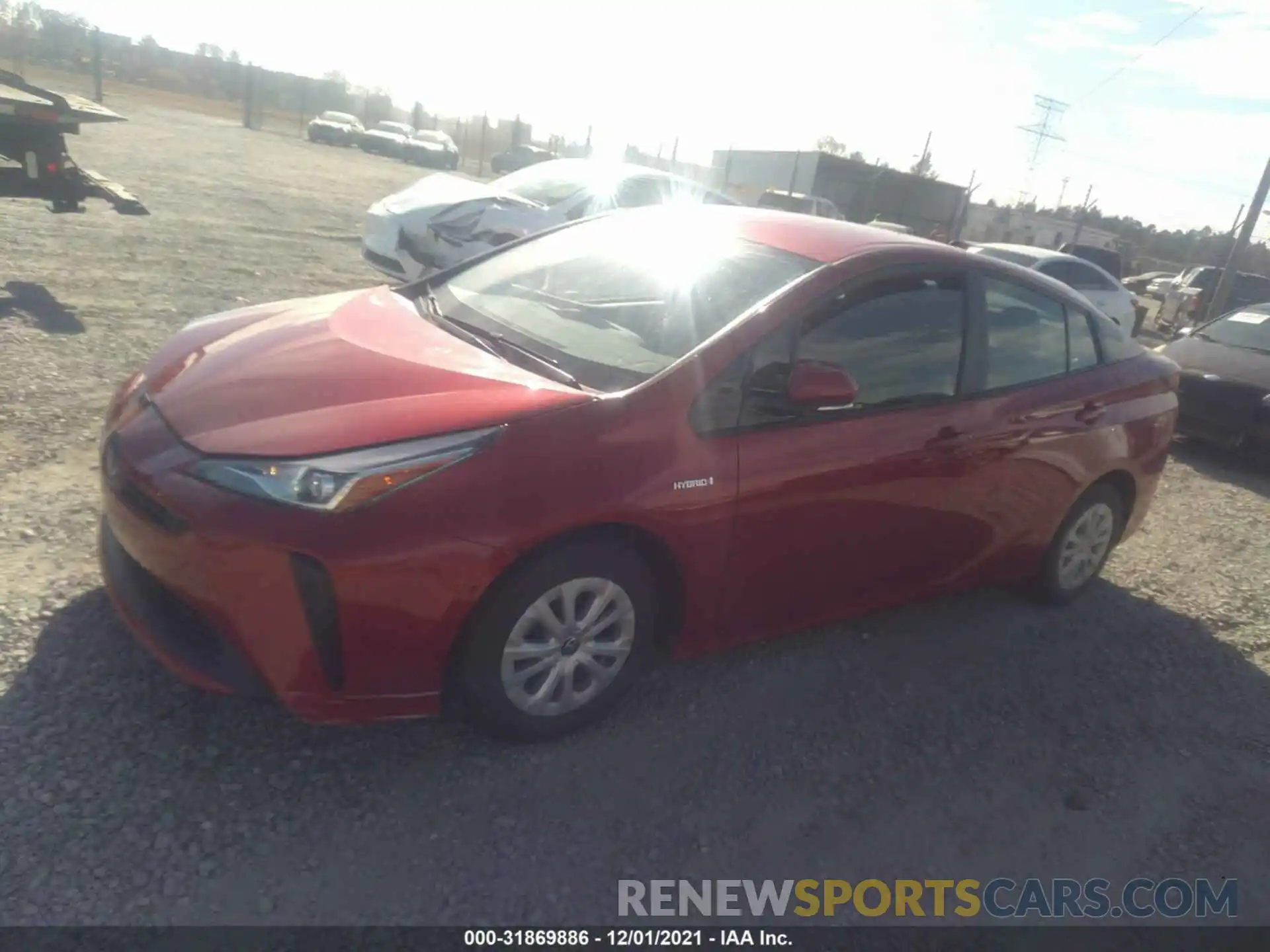 2 Photograph of a damaged car JTDKARFU9L3110262 TOYOTA PRIUS 2020