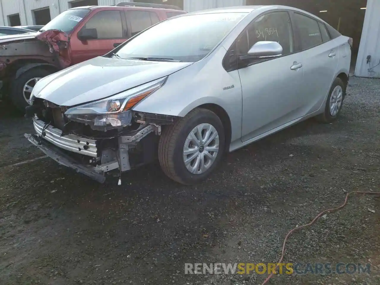 2 Photograph of a damaged car JTDKARFU9L3110987 TOYOTA PRIUS 2020