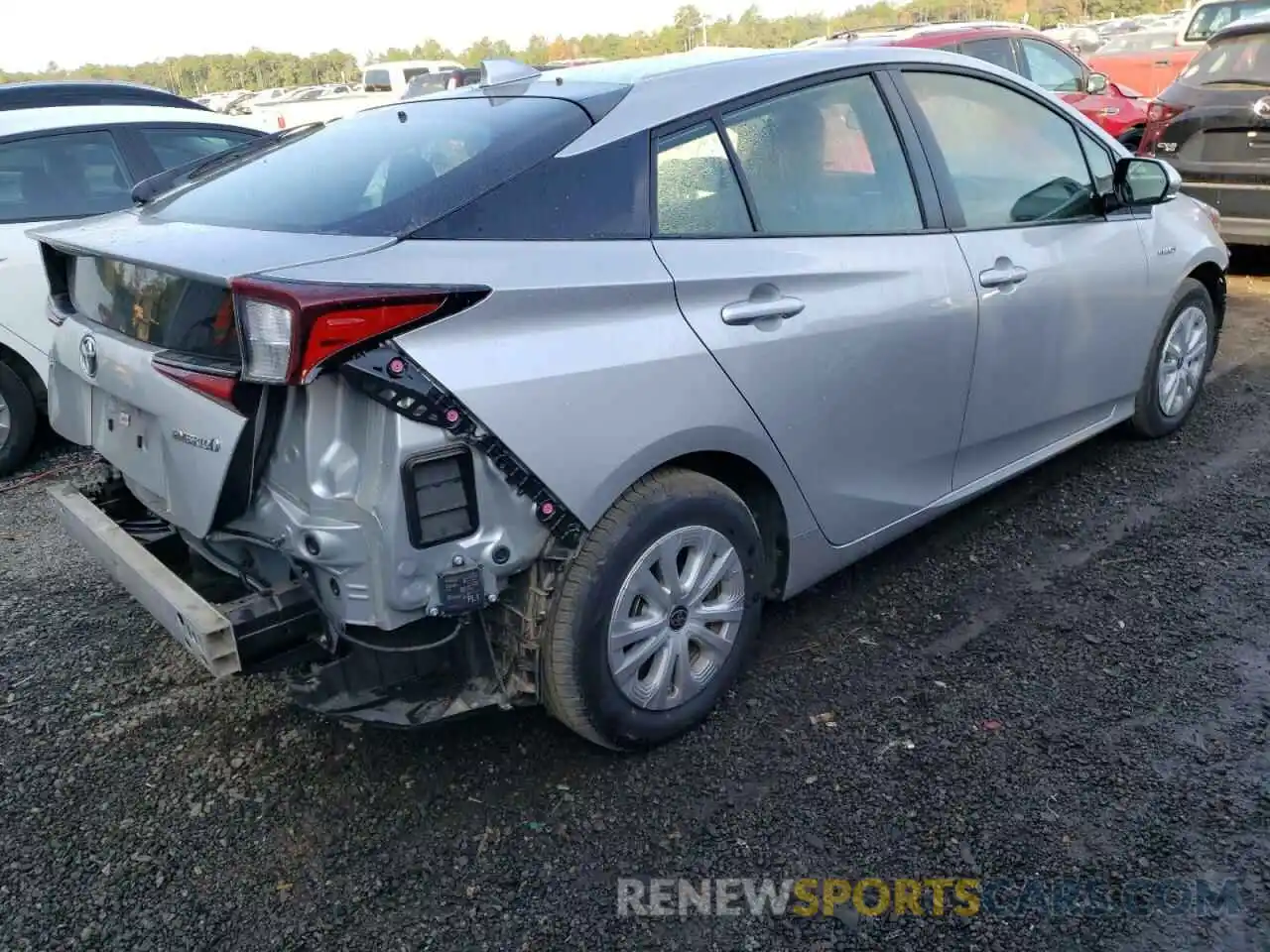 4 Photograph of a damaged car JTDKARFU9L3110987 TOYOTA PRIUS 2020