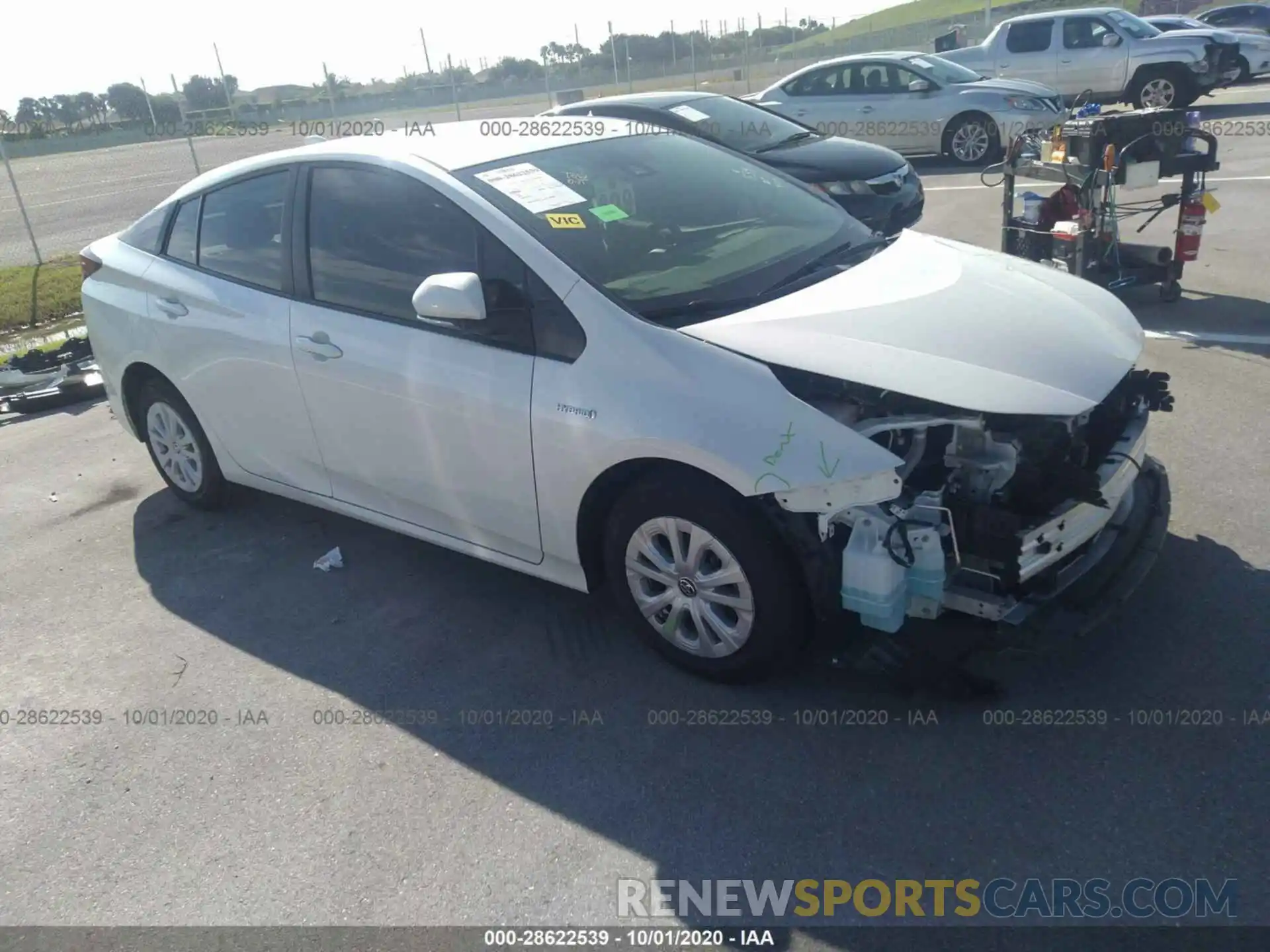 1 Photograph of a damaged car JTDKARFU9L3111539 TOYOTA PRIUS 2020