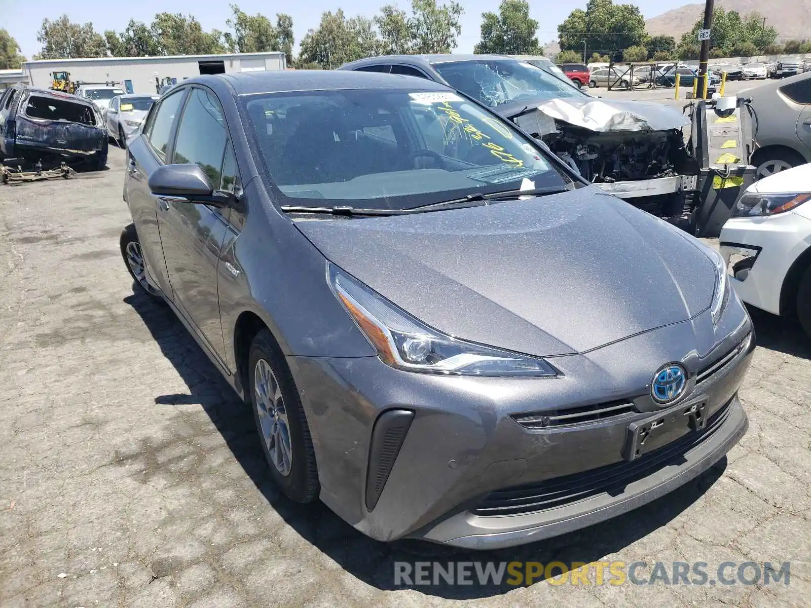 1 Photograph of a damaged car JTDKARFU9L3111816 TOYOTA PRIUS 2020