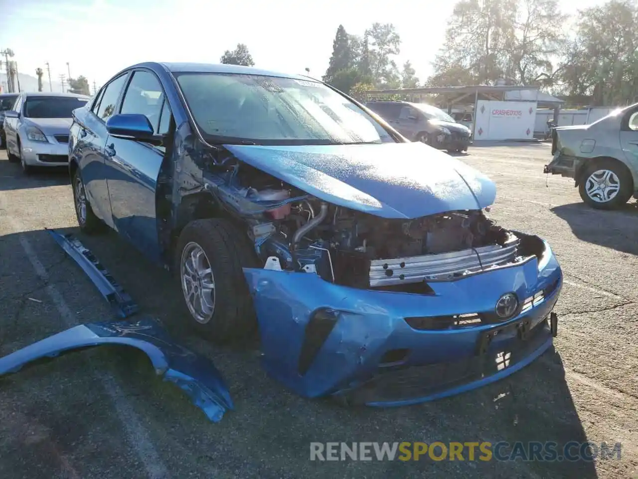 1 Photograph of a damaged car JTDKARFU9L3112769 TOYOTA PRIUS 2020