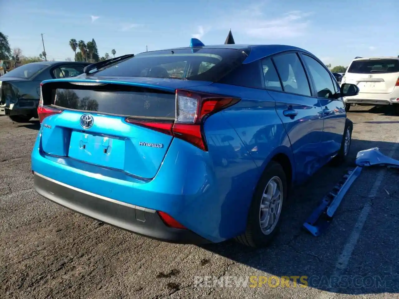 4 Photograph of a damaged car JTDKARFU9L3112769 TOYOTA PRIUS 2020