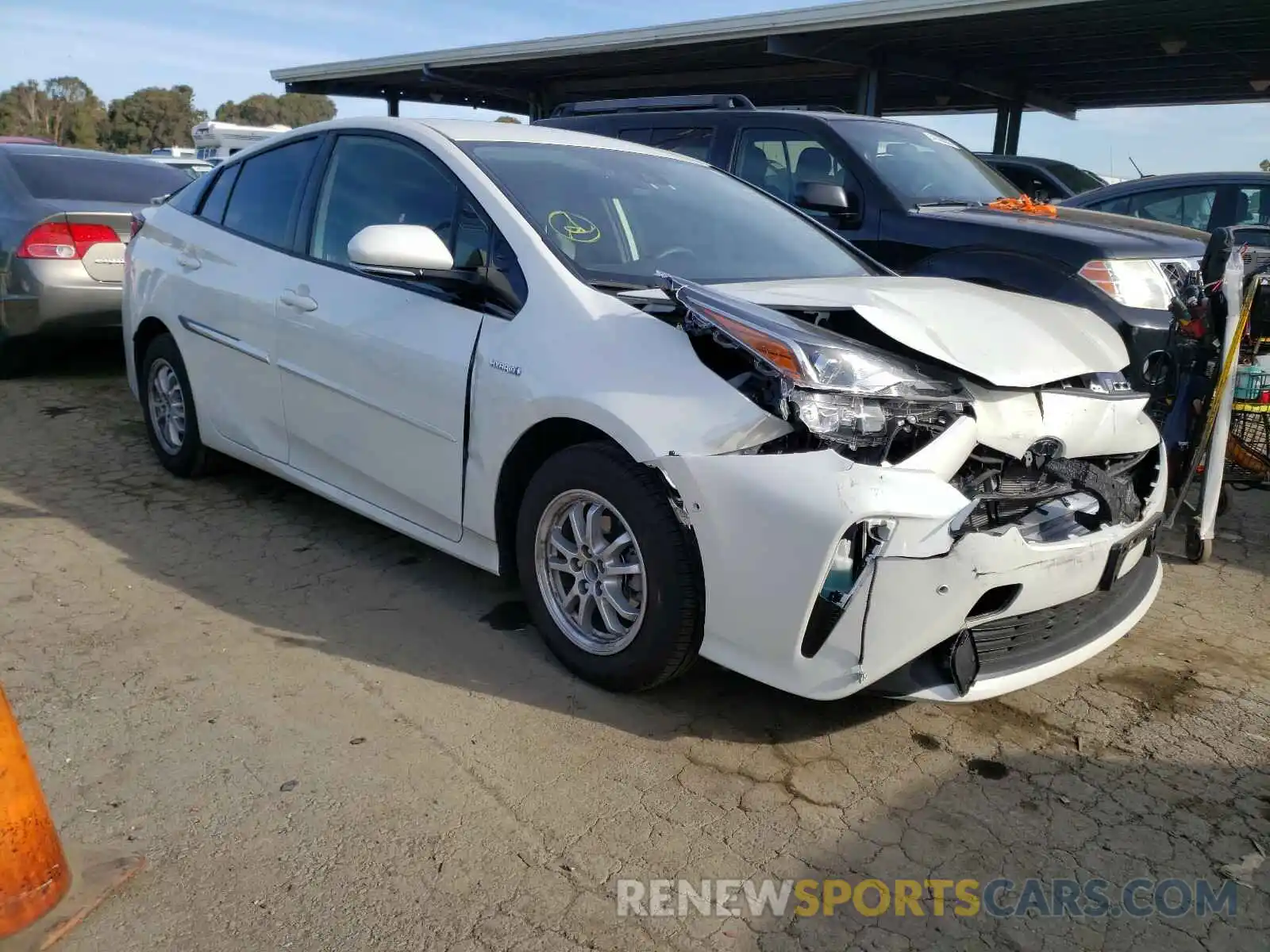 1 Photograph of a damaged car JTDKARFU9L3113694 TOYOTA PRIUS 2020