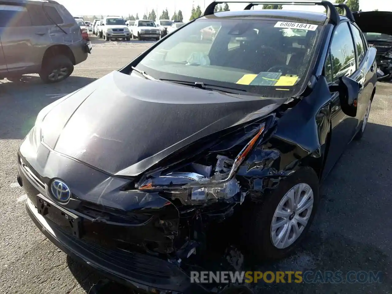 2 Photograph of a damaged car JTDKARFU9L3114120 TOYOTA PRIUS 2020