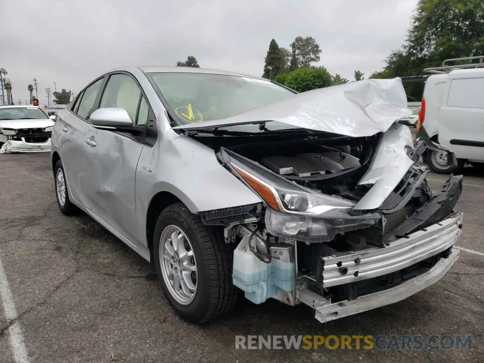 1 Photograph of a damaged car JTDKARFU9L3115445 TOYOTA PRIUS 2020