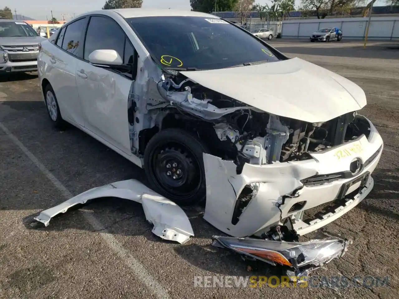 1 Photograph of a damaged car JTDKARFU9L3116336 TOYOTA PRIUS 2020