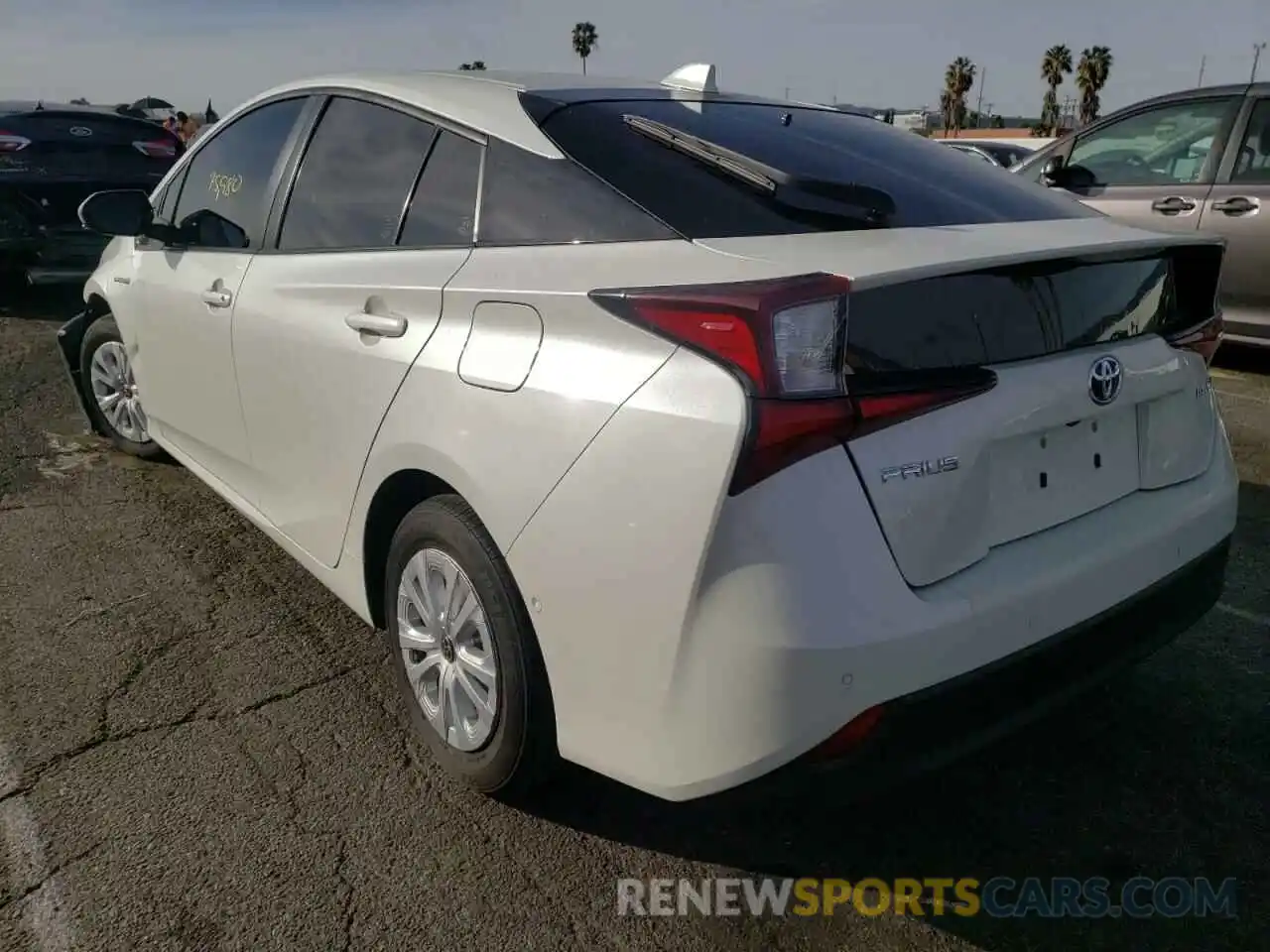 3 Photograph of a damaged car JTDKARFU9L3116336 TOYOTA PRIUS 2020