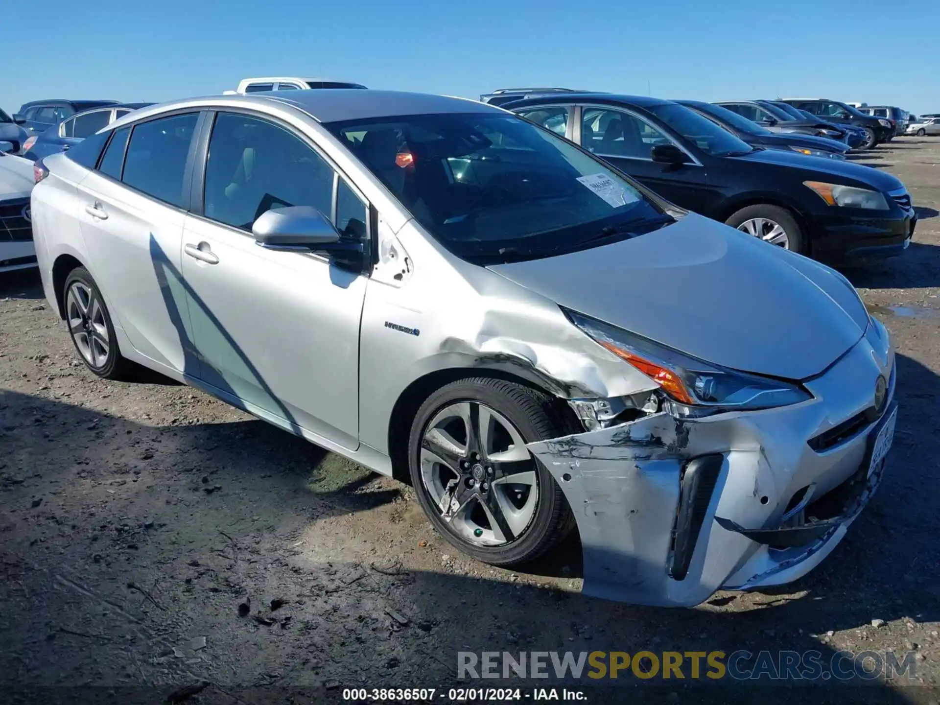 1 Photograph of a damaged car JTDKARFU9L3117650 TOYOTA PRIUS 2020