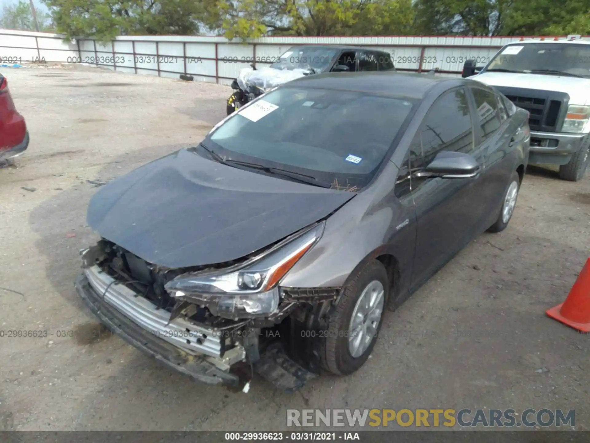 2 Photograph of a damaged car JTDKARFU9L3117888 TOYOTA PRIUS 2020
