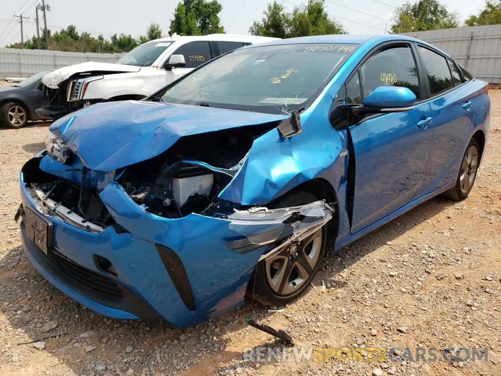 2 Photograph of a damaged car JTDKARFU9L3119379 TOYOTA PRIUS 2020