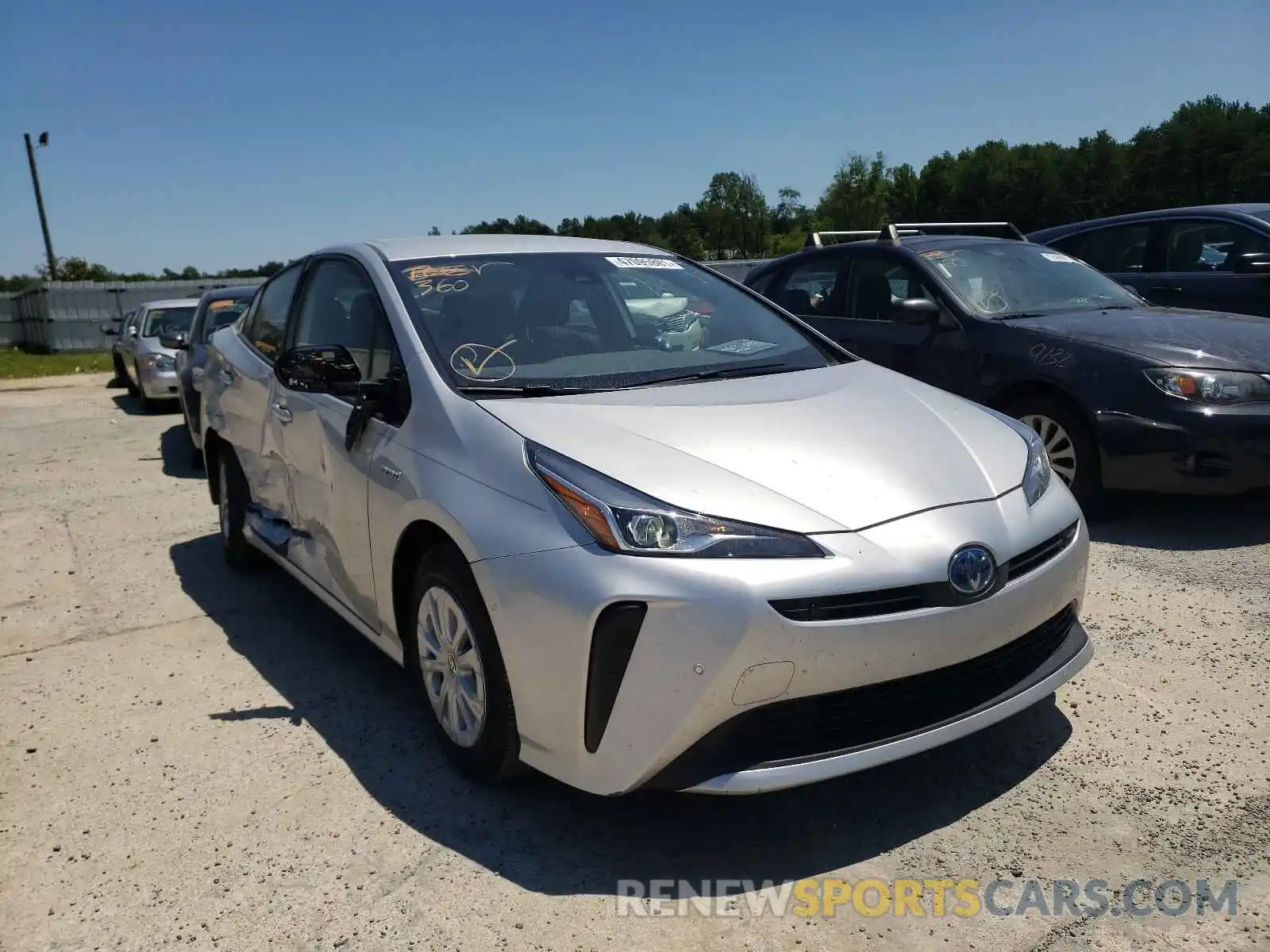 1 Photograph of a damaged car JTDKARFUXL3103417 TOYOTA PRIUS 2020