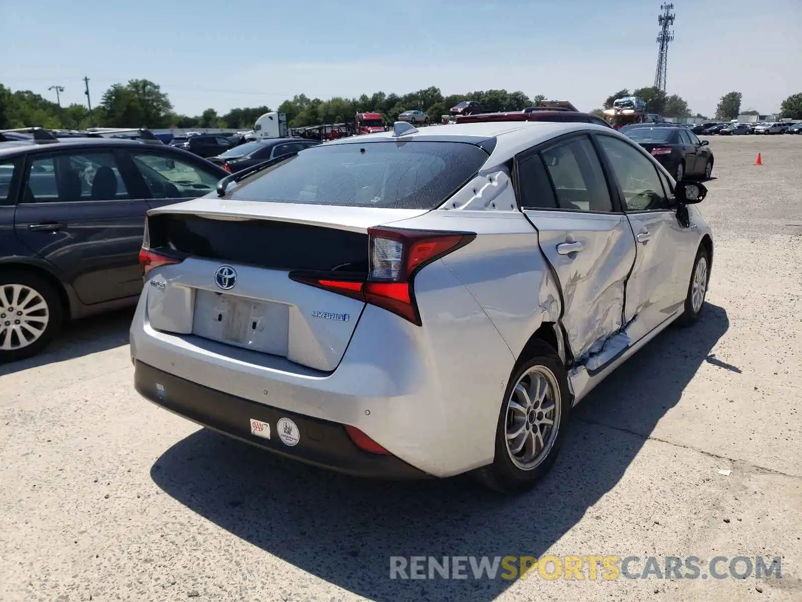 4 Photograph of a damaged car JTDKARFUXL3103417 TOYOTA PRIUS 2020