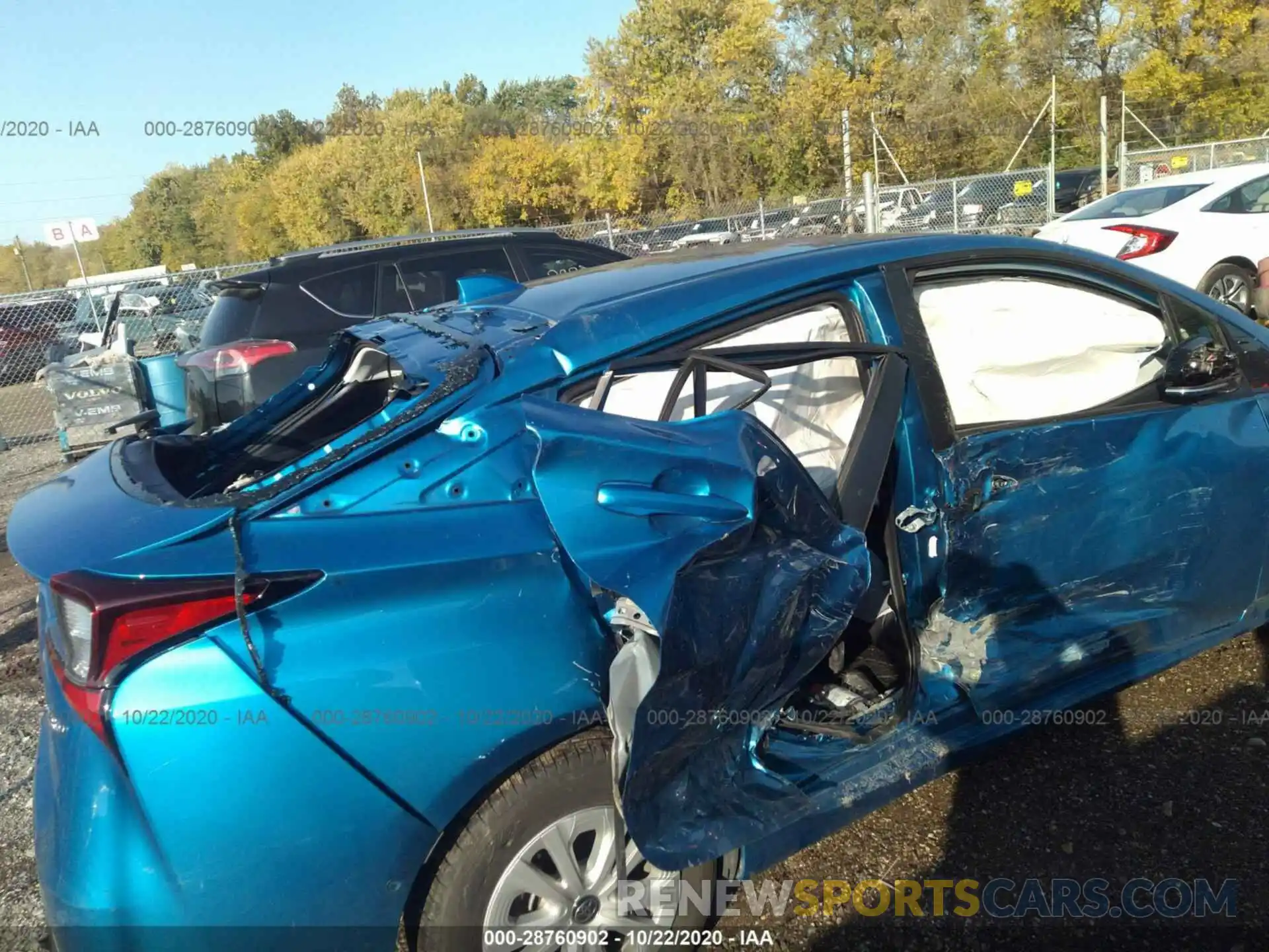 6 Фотография поврежденного автомобиля JTDKARFUXL3105832 TOYOTA PRIUS 2020