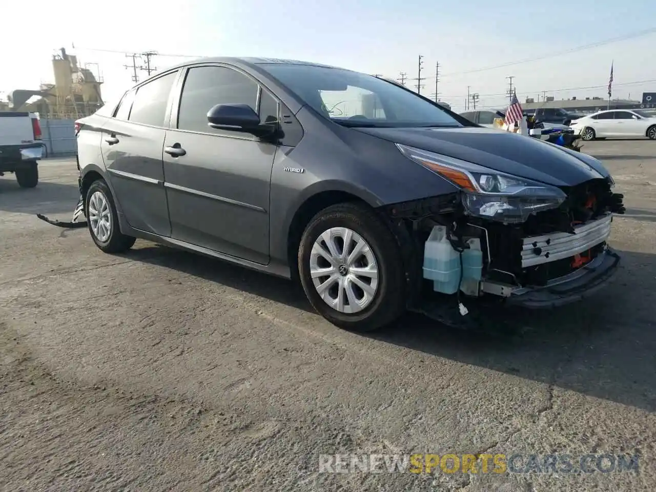 1 Photograph of a damaged car JTDKARFUXL3107662 TOYOTA PRIUS 2020