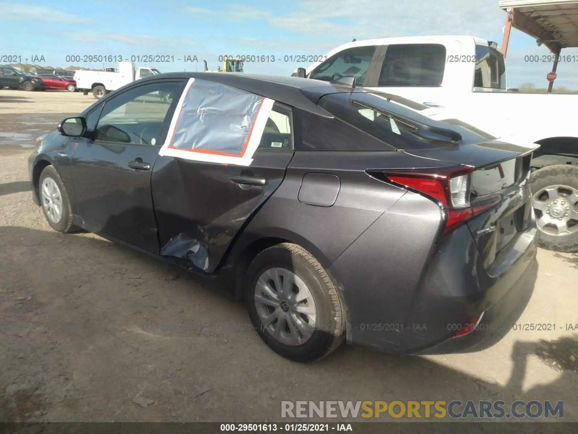 3 Photograph of a damaged car JTDKARFUXL3108777 TOYOTA PRIUS 2020