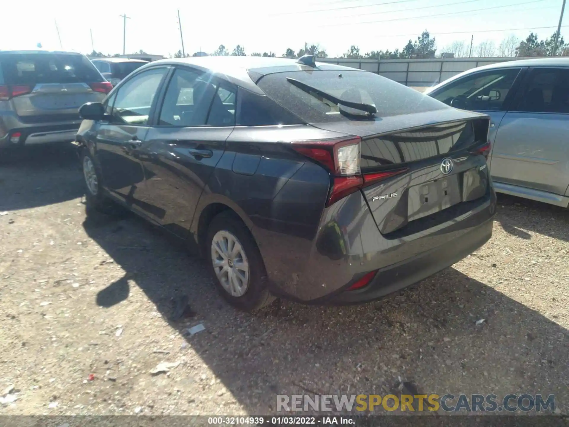 3 Photograph of a damaged car JTDKARFUXL3108861 TOYOTA PRIUS 2020