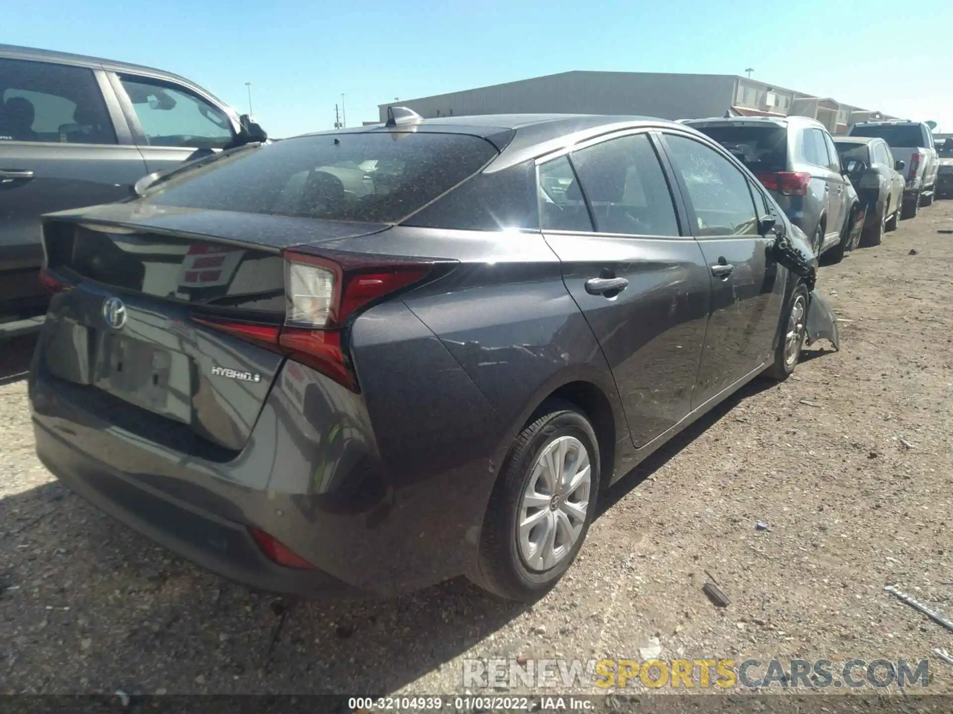 4 Photograph of a damaged car JTDKARFUXL3108861 TOYOTA PRIUS 2020